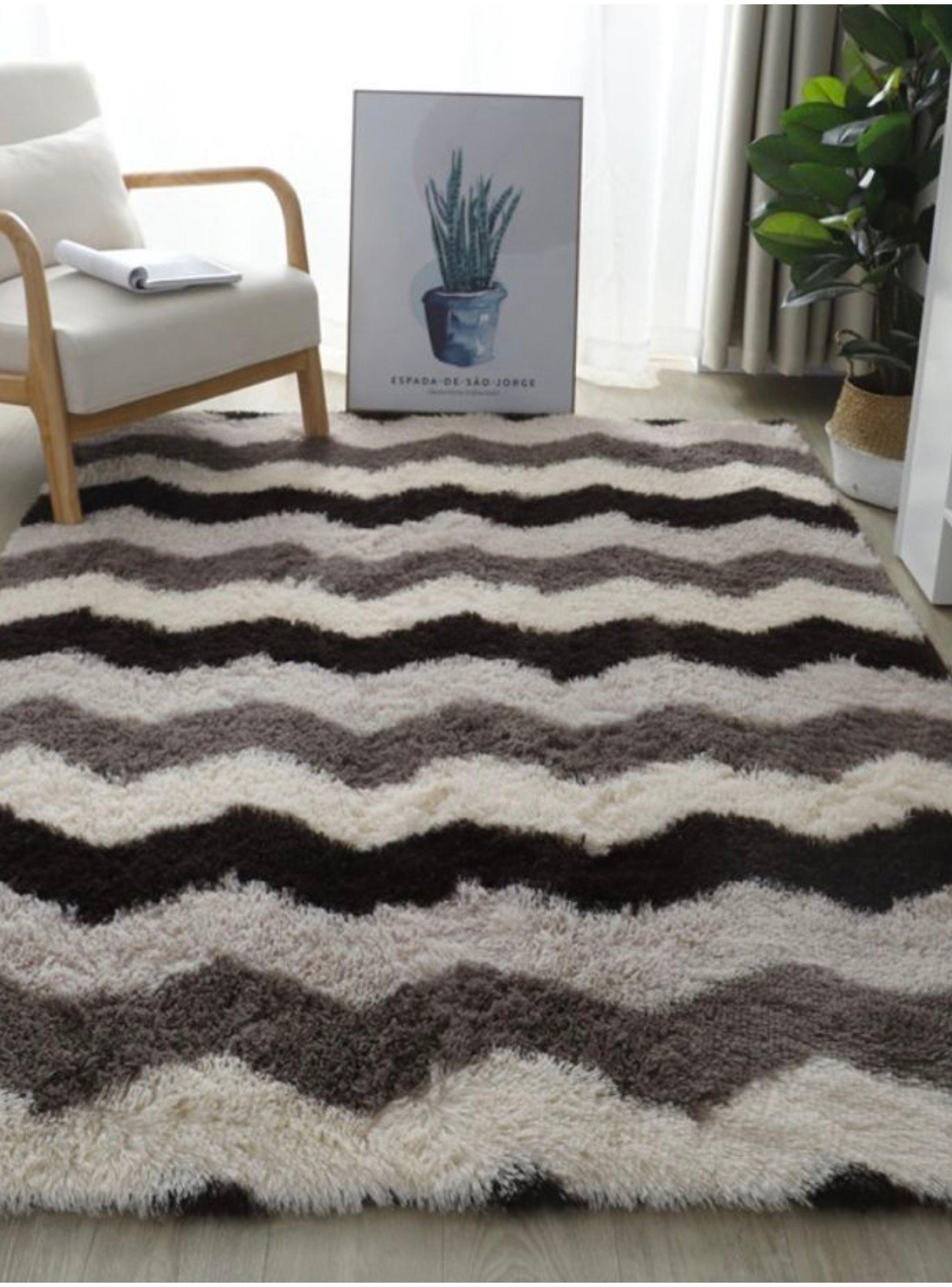 Alfombra 120x160cm Peluda Super Suave para living homer design 120x160cm ola-7