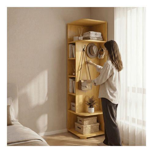 Organizador Esquinero Repisa Estante Para Living Dormitorio Madera-3
