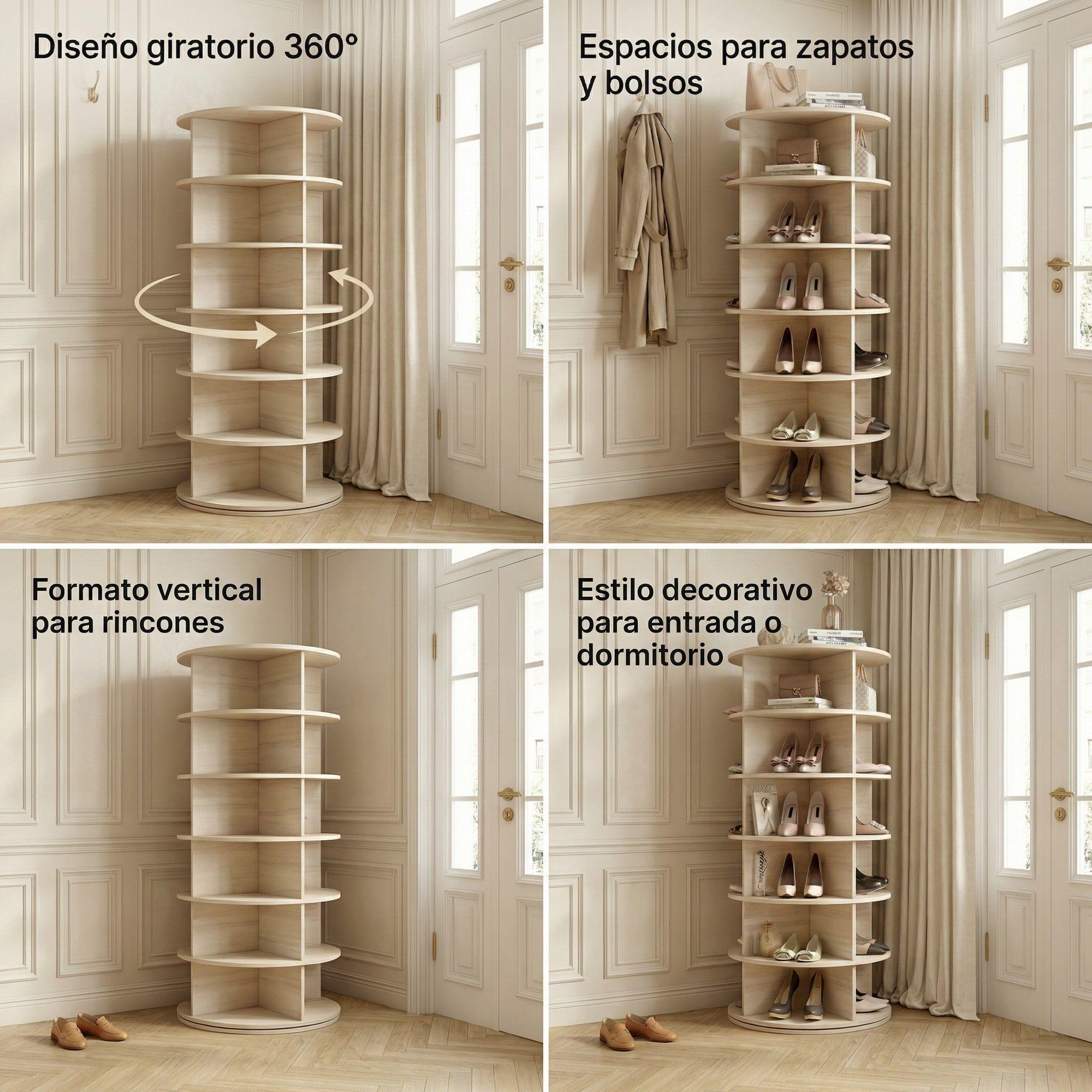 Organizador Zapatero Giratorio Estante Repisa Exhibicion-3