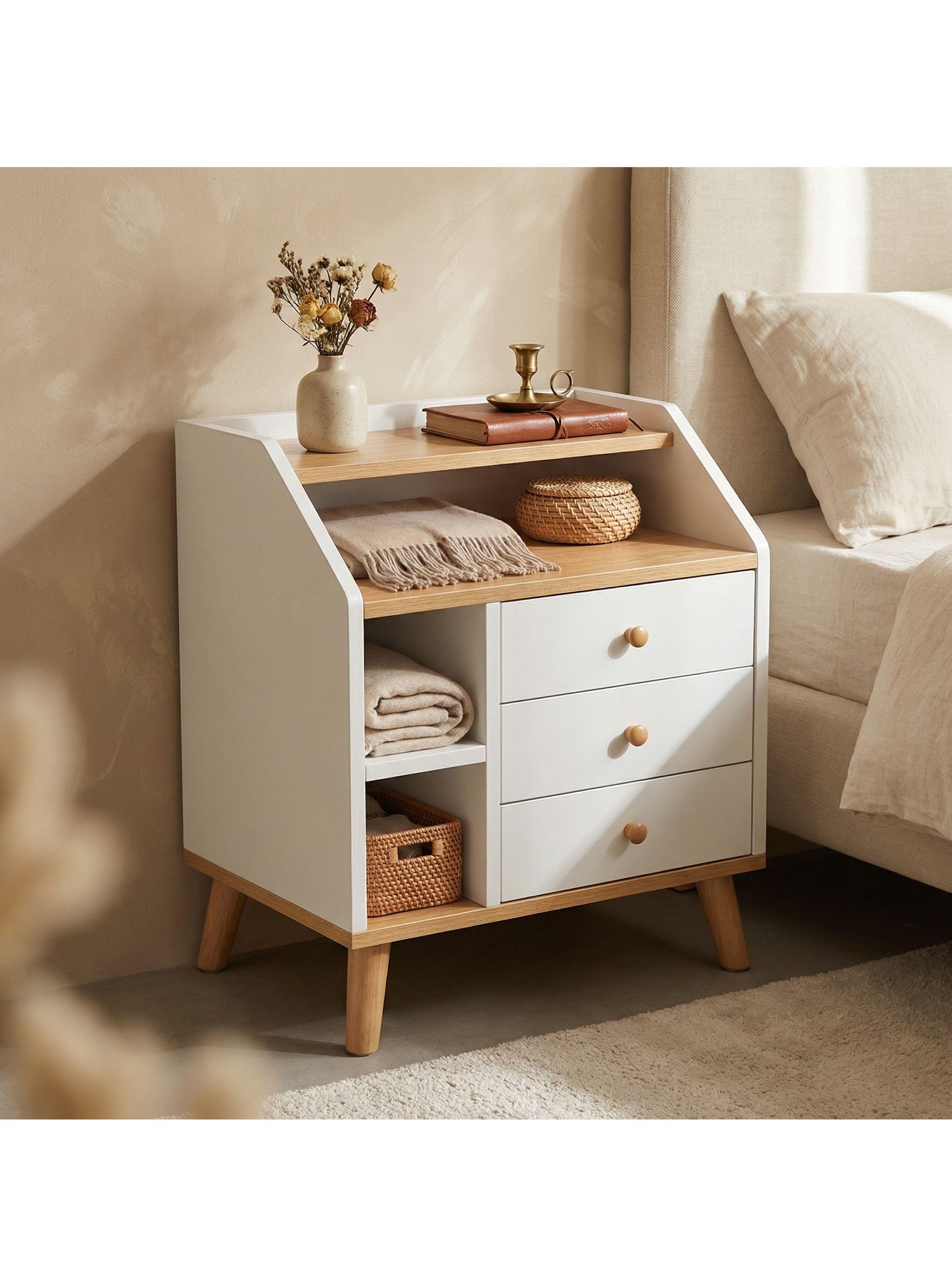Velador Vanguardia 3 Cajones Homer Design 50*30*61-0