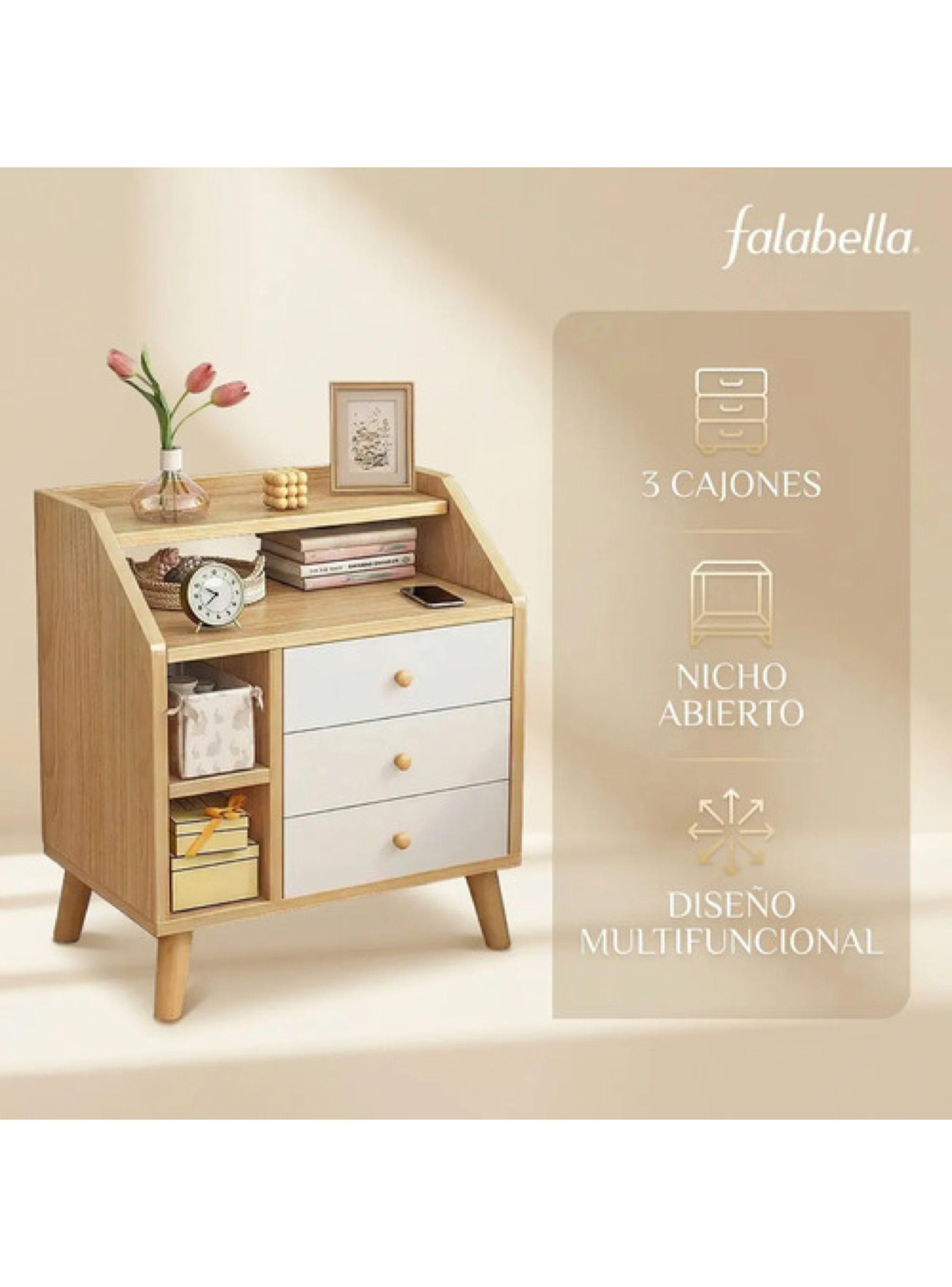 Velador Vanguardia 3 Cajones Homer Design 50*30*61-1