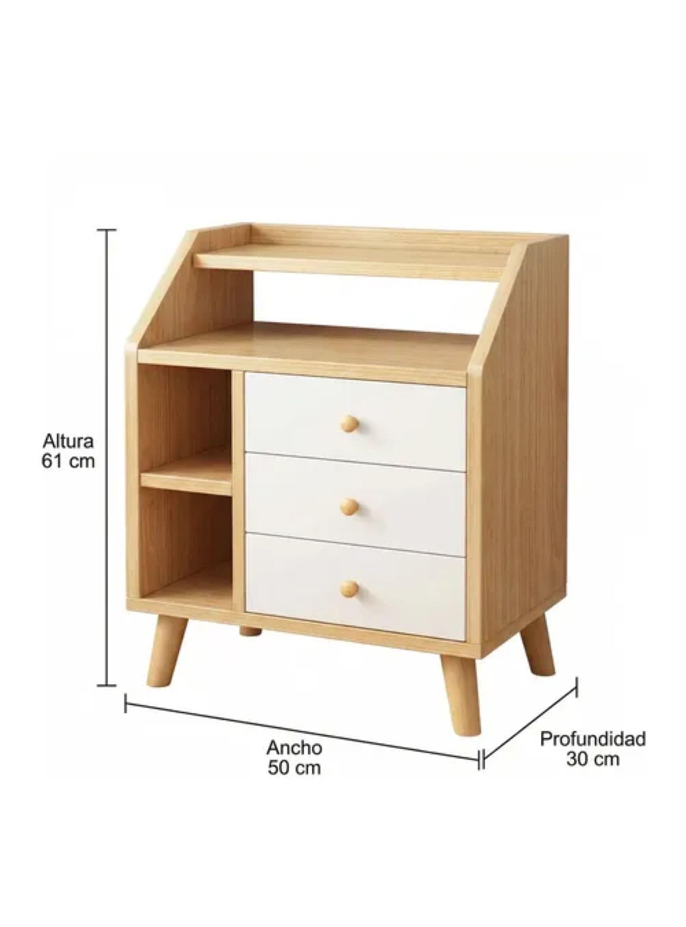 Velador Vanguardia 3 Cajones Homer Design 50*30*61-2