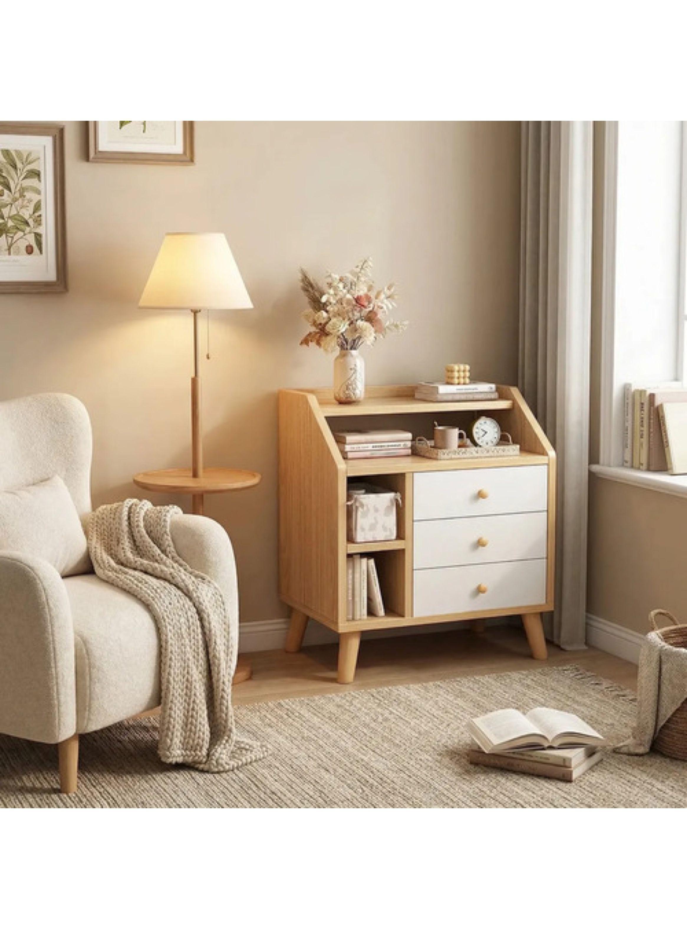 Velador Vanguardia 3 Cajones Homer Design 50*30*61-4