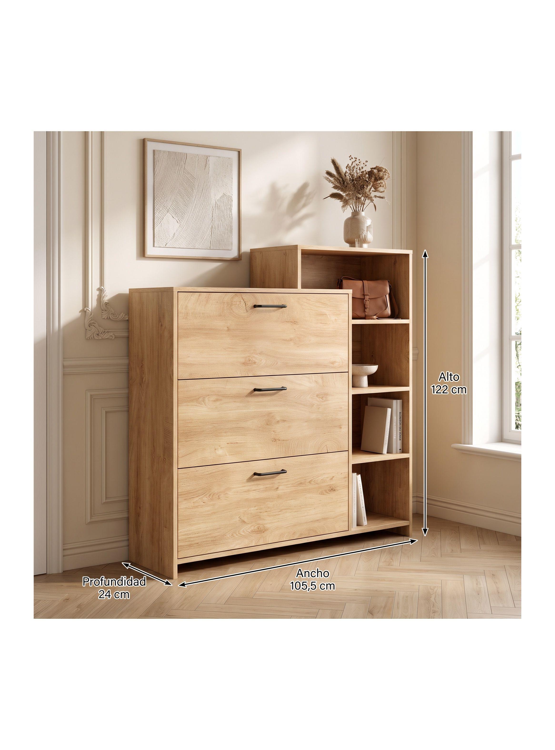 Zapatero Organizdaor Moderno 24 Pares 105x122x24cm Marron Marrón XG043TP-3