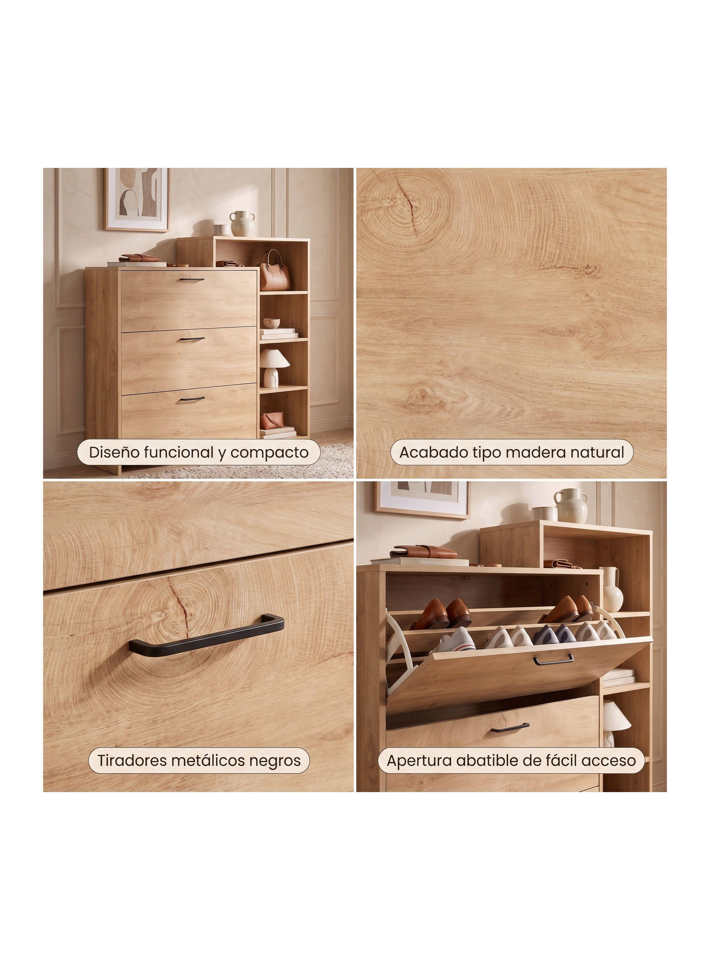 Zapatero Organizdaor Moderno 24 Pares 105x122x24cm Marron Marrón XG043TP-4