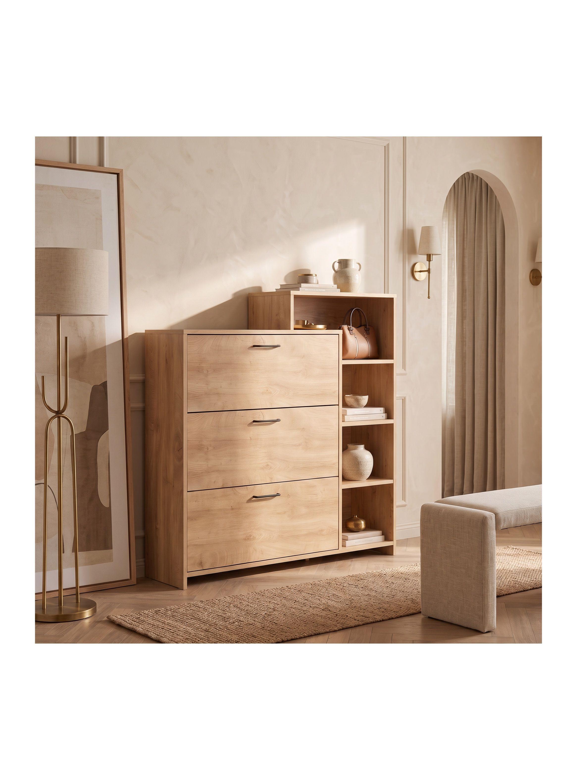 Zapatero Organizdaor Moderno 24 Pares 105x122x24cm Marron Marrón XG043TP-5