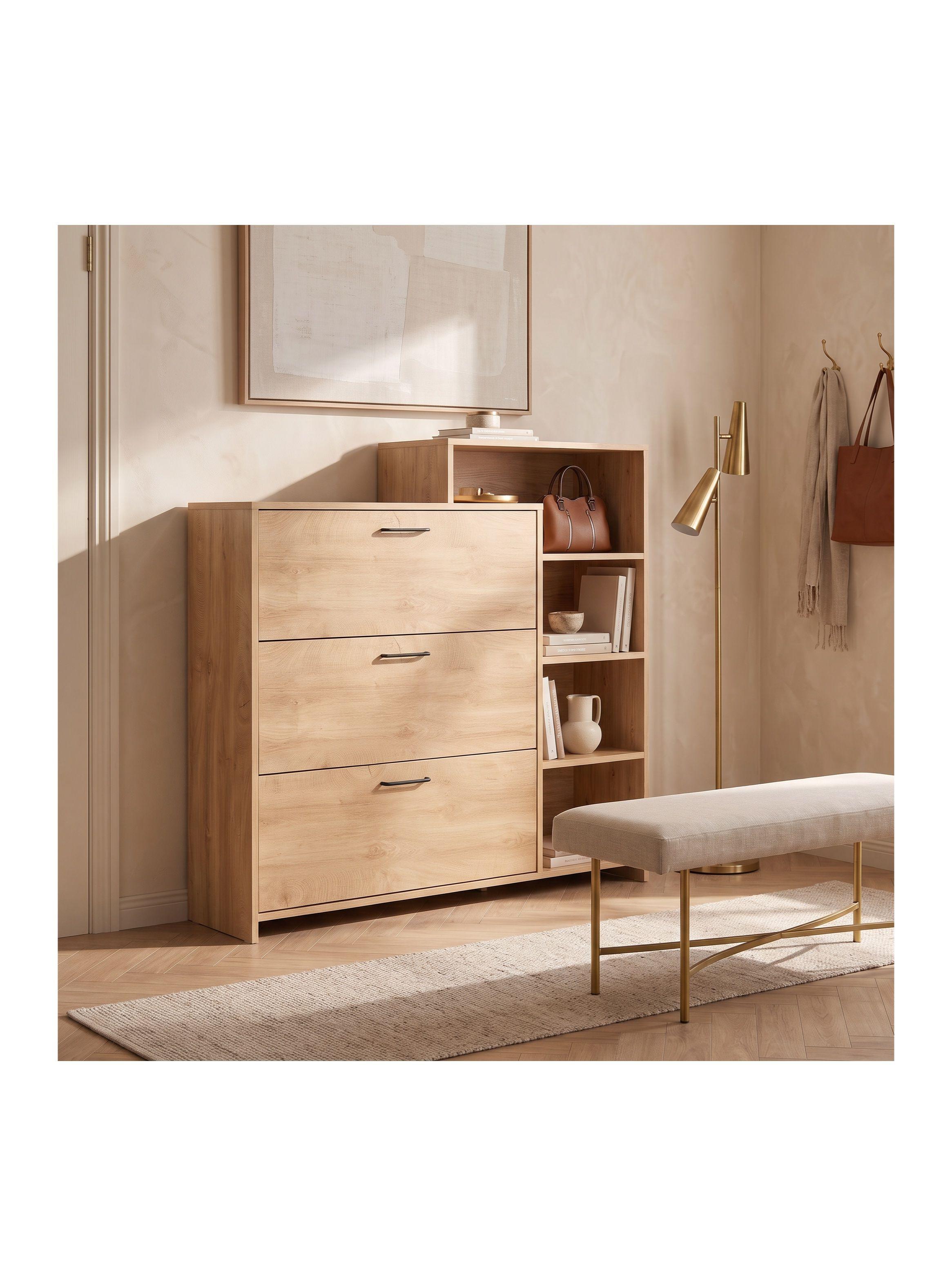 Zapatero Organizdaor Moderno 24 Pares 105x122x24cm Marron Marrón XG043TP-6