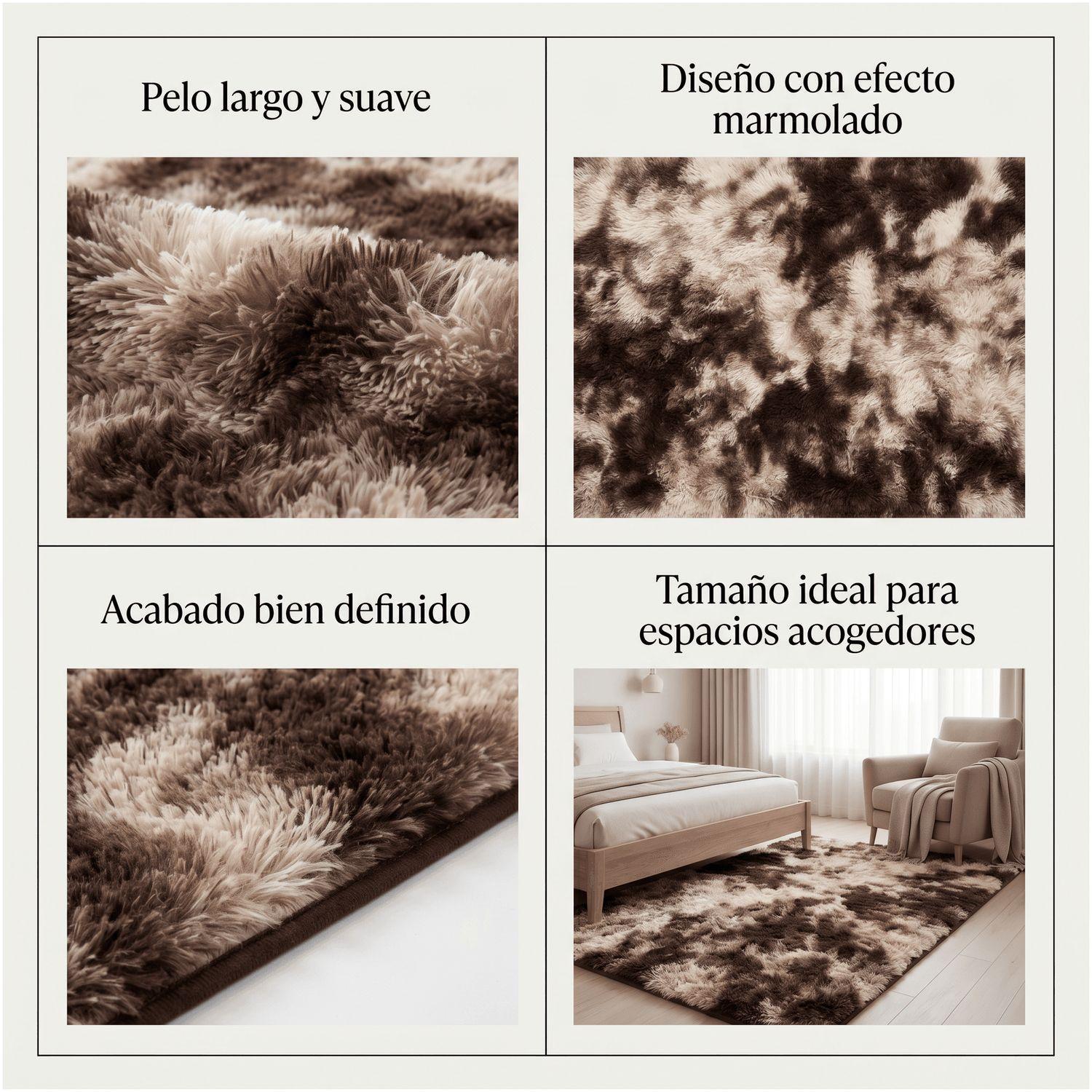 Alfombra 120x160cm Peluda Super Suave para living homer design-3