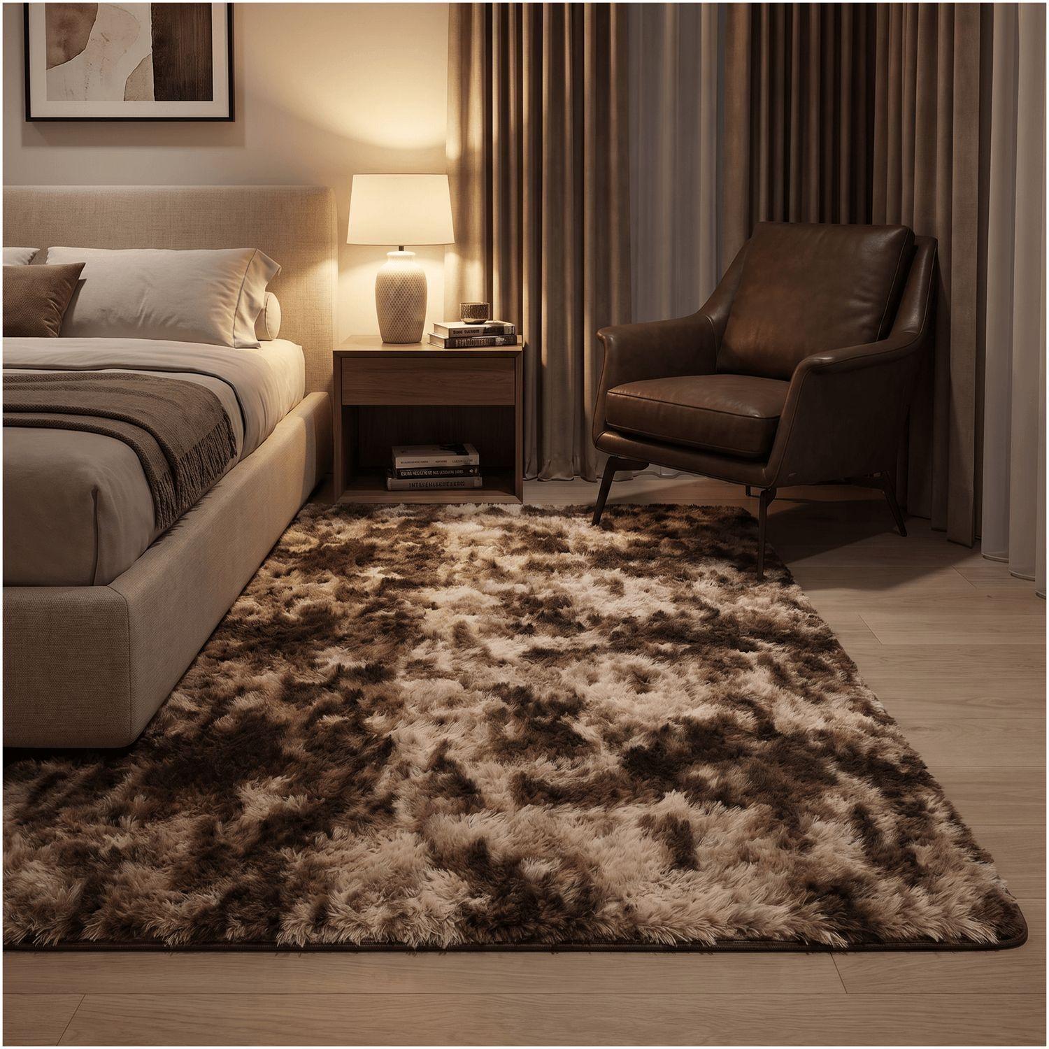 Alfombra 120x160cm Peluda Super Suave para living homer design-6