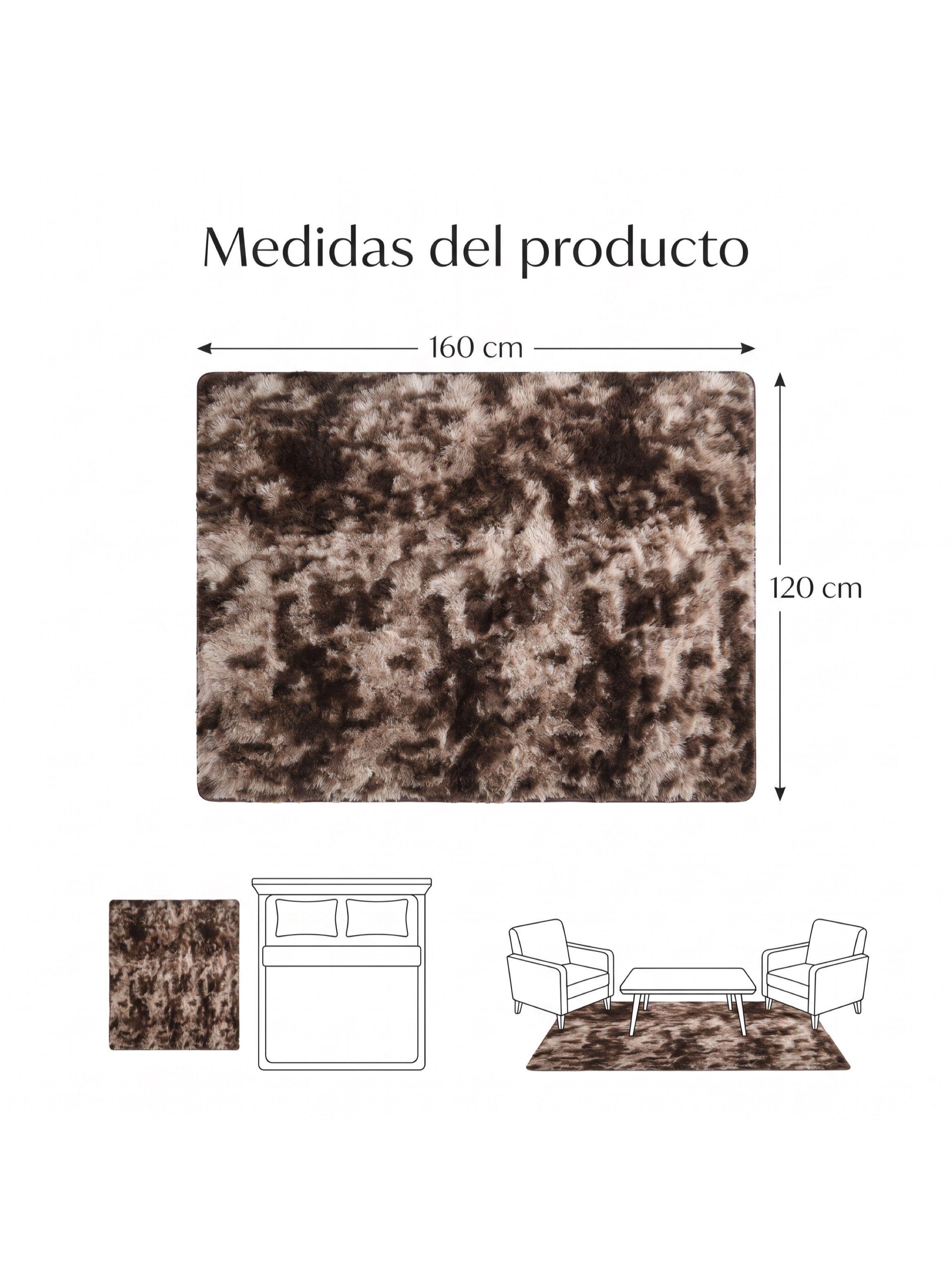 Alfombra 120x160cm Peluda Super Suave para living homer design-2