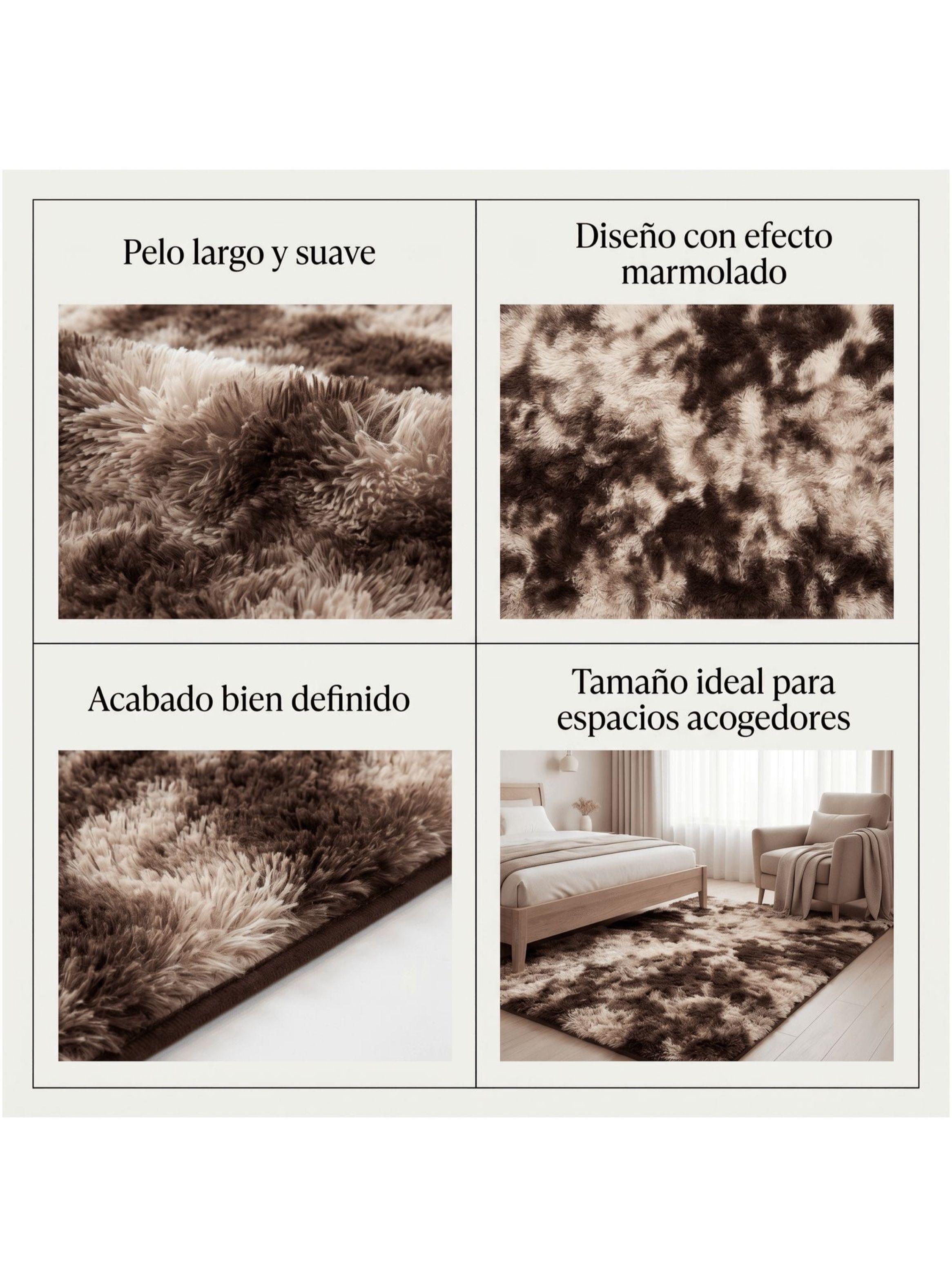 Alfombra 120x160cm Peluda Super Suave para living homer design-3