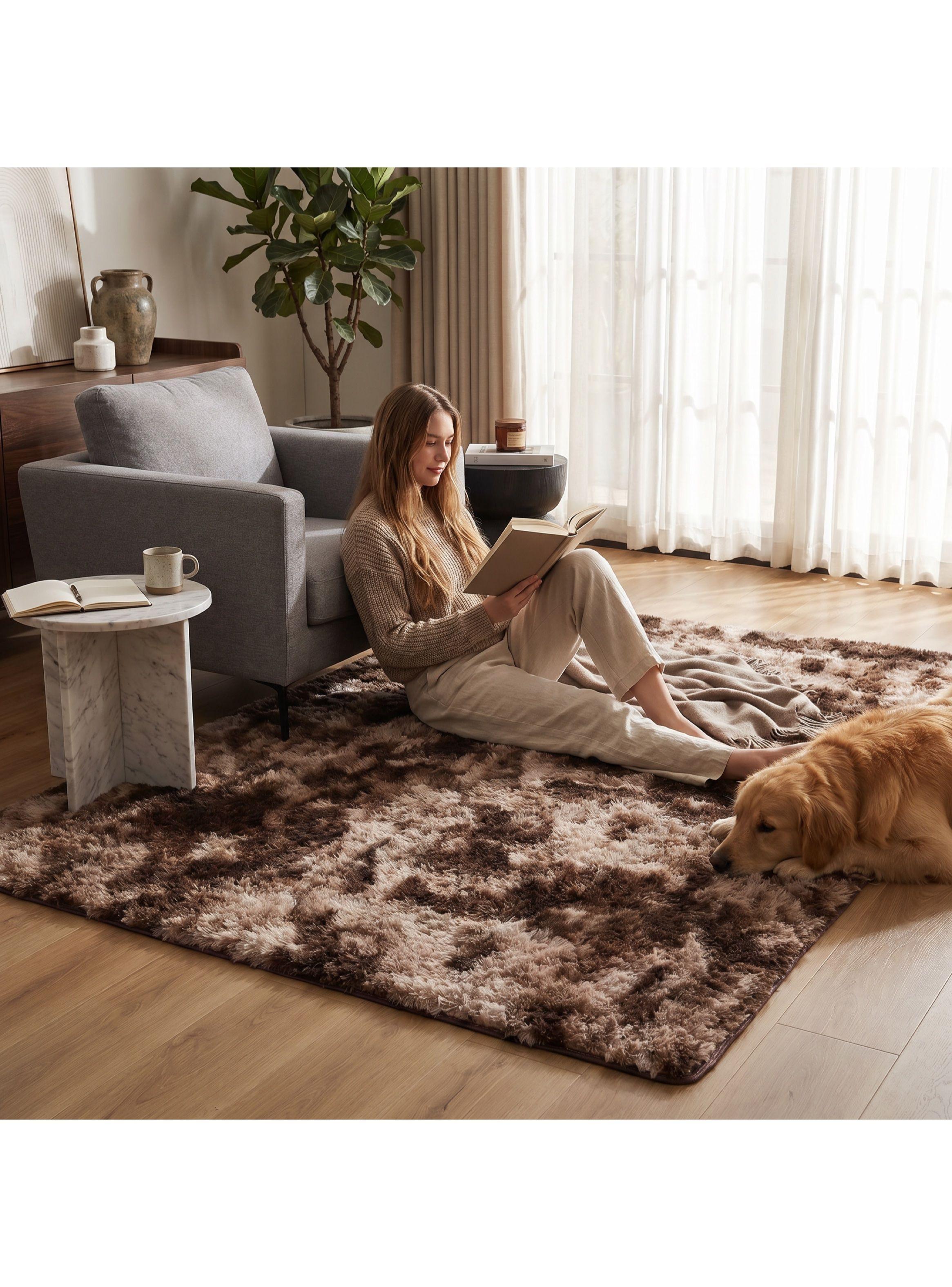Alfombra 120x160cm Peluda Super Suave para living homer design-5