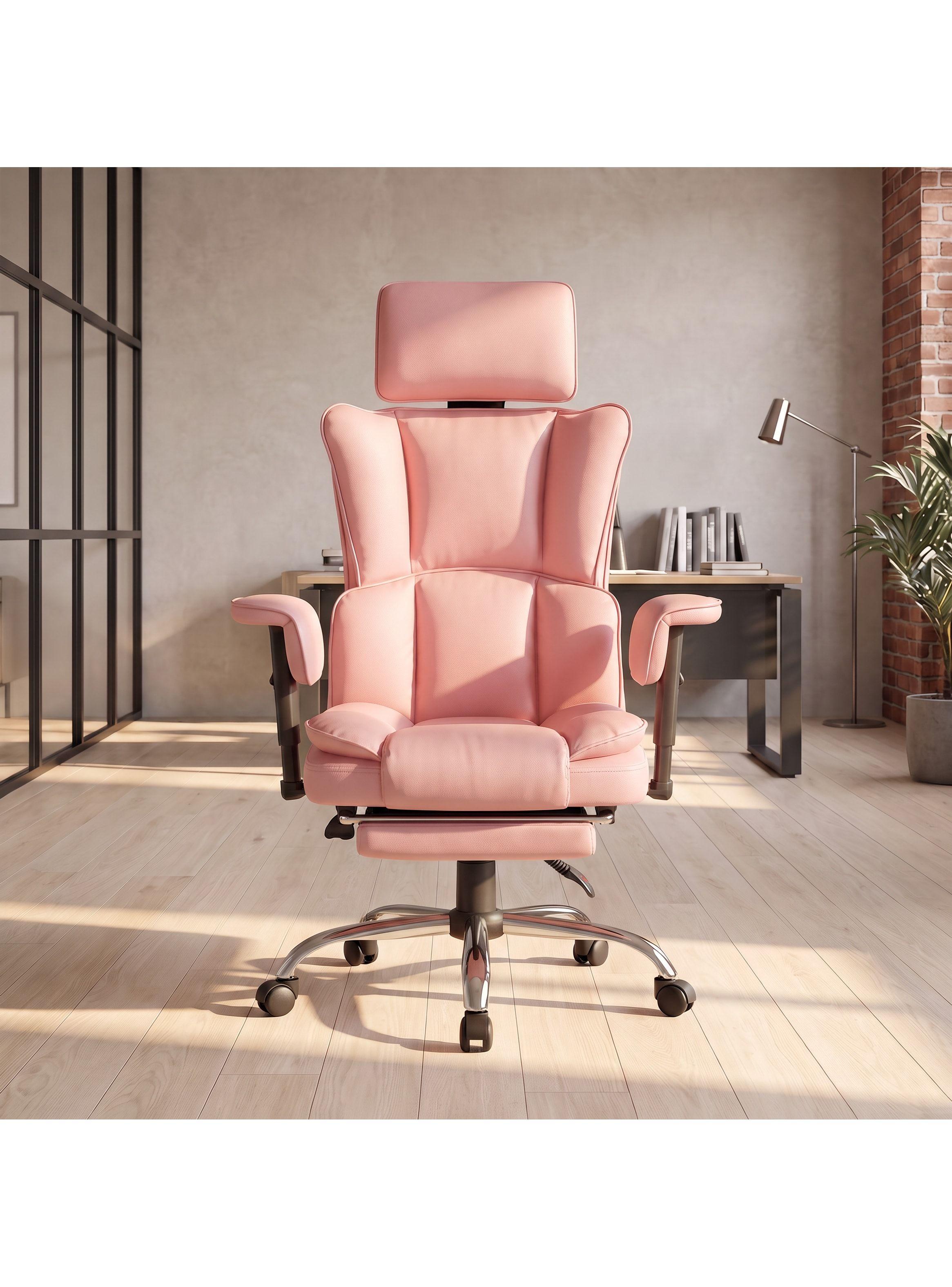 Sillón Ejecutivo Ergonómico Reclinable 165° Y Reposapiés Pu Negro Cuero Sintético-0
