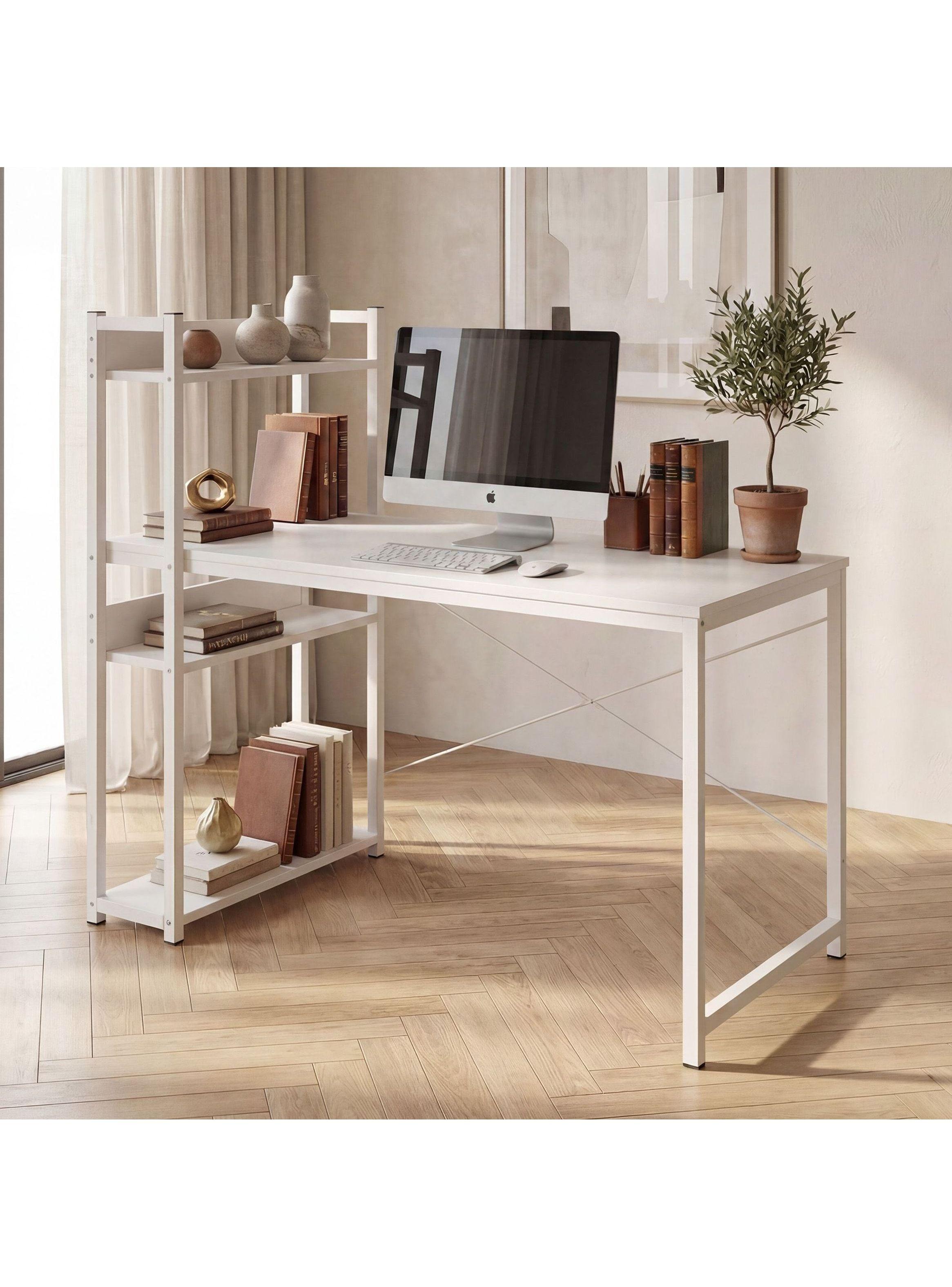 Escritorio H Oficina Madera Espesor 18mm 120cm X 55cm X 72cm-0