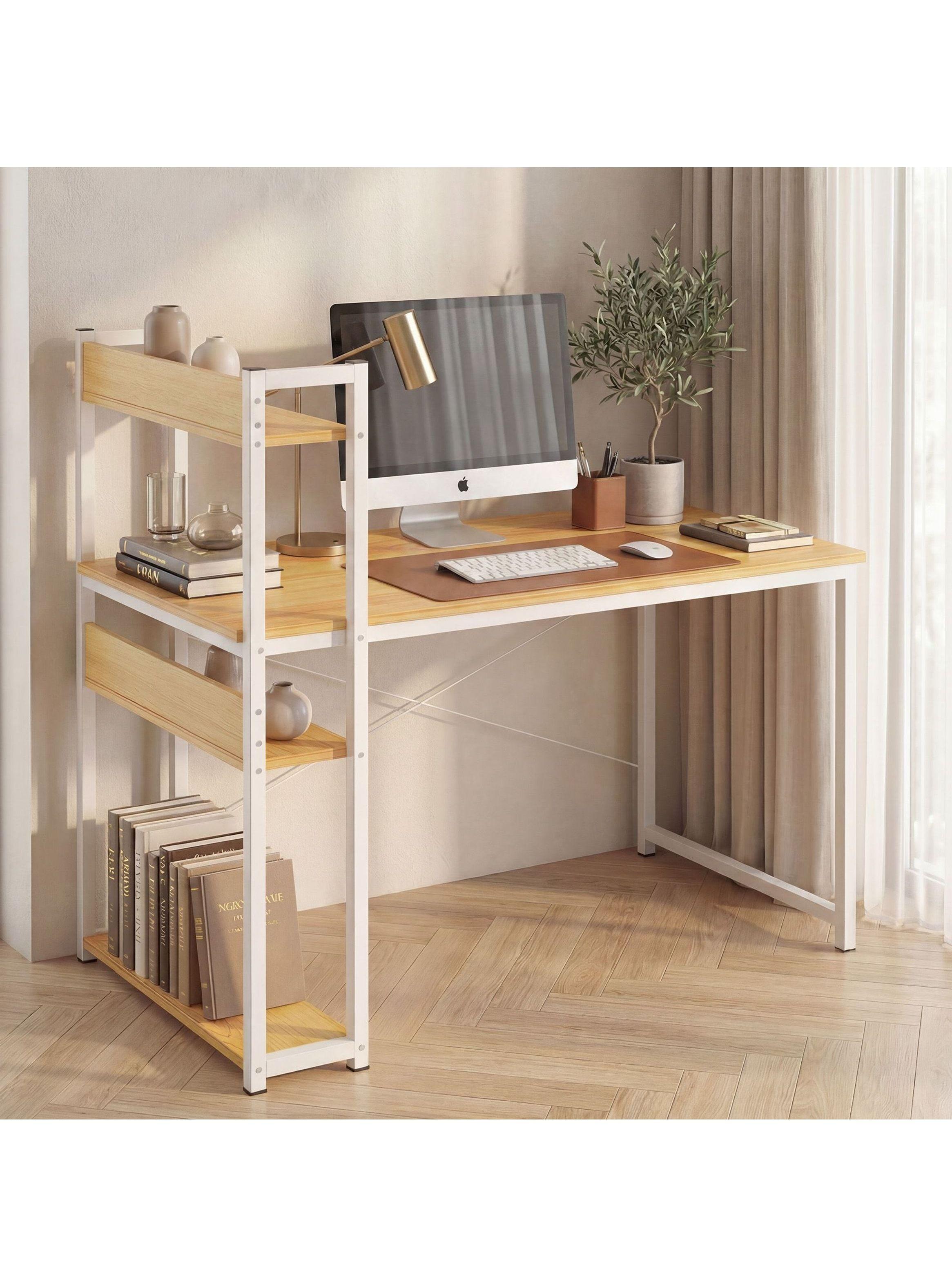 Escritorio H Oficina Madera Espesor 18mm 120cm X 55cm X 72cm-0