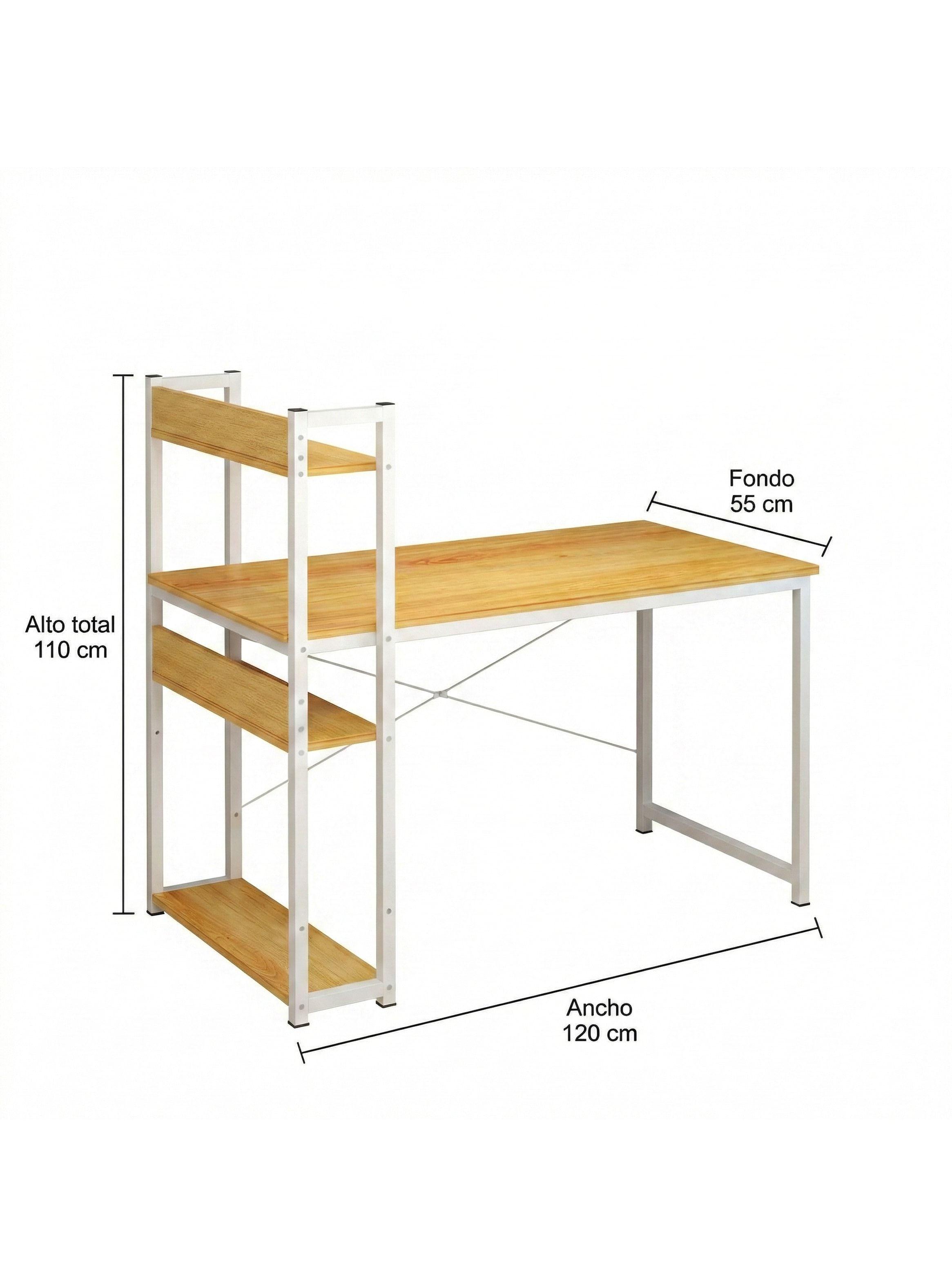 Escritorio H Oficina Madera Espesor 18mm 120cm X 55cm X 72cm-4