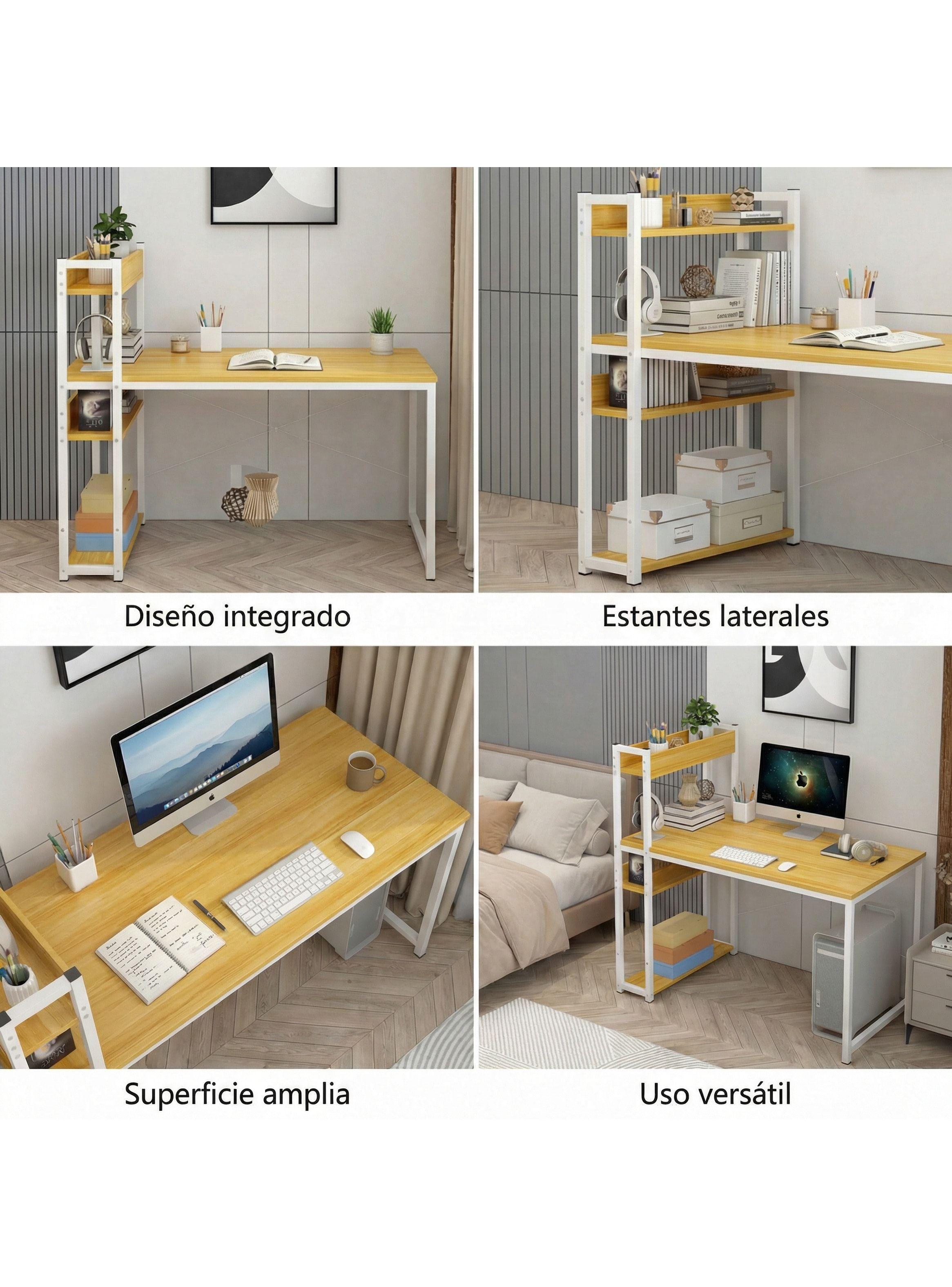 Escritorio H Oficina Madera Espesor 18mm 120cm X 55cm X 72cm-7