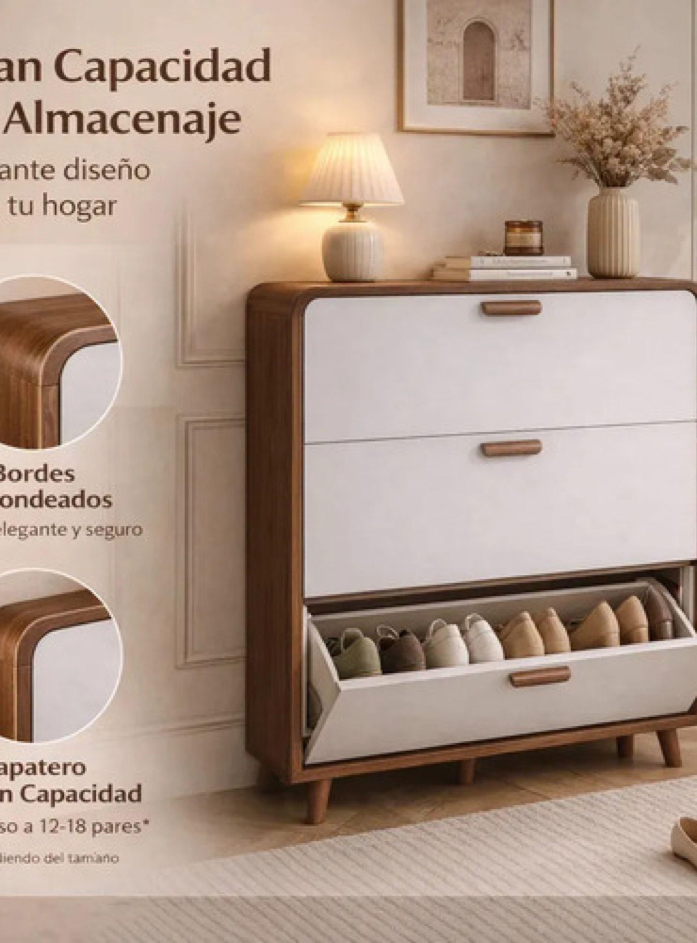 Zapatero Organizador Estante Hall Armario 120 Altox100x17cm-7