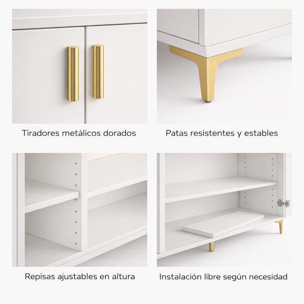 Comoda Hall Zapatero Multifuncional Europeo 120*32*92-5