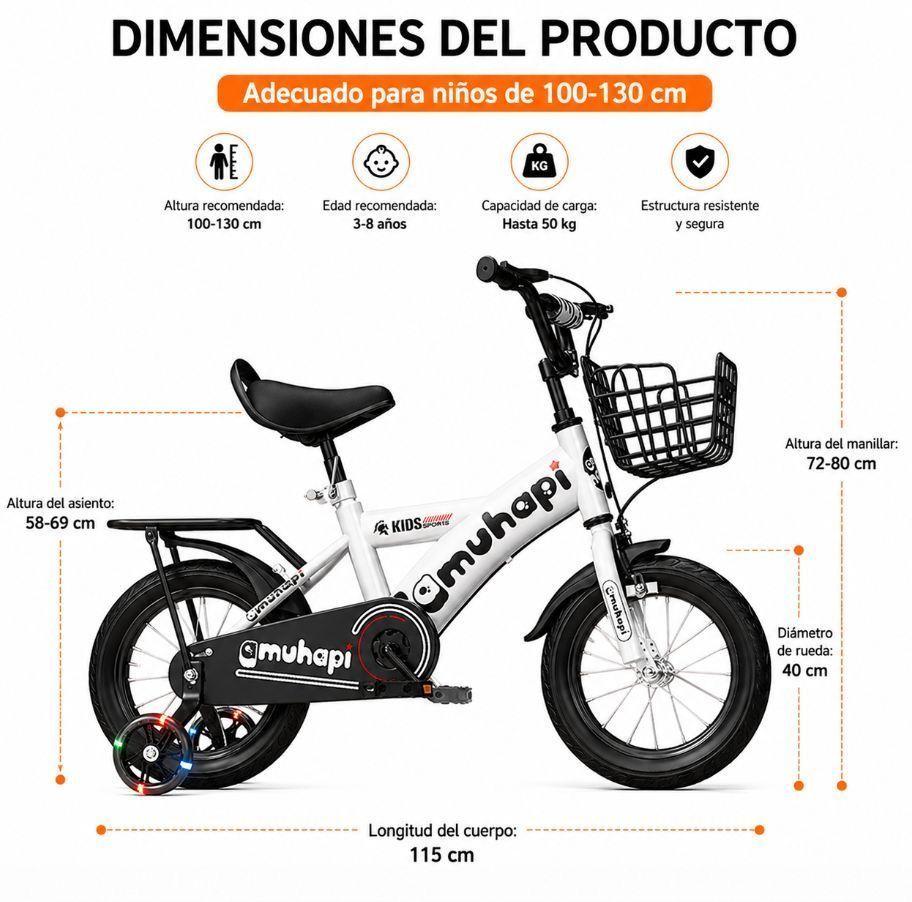 Bicicleta Infantil Bicimoto Aro 16 Niñoscolores A Eleccion-7