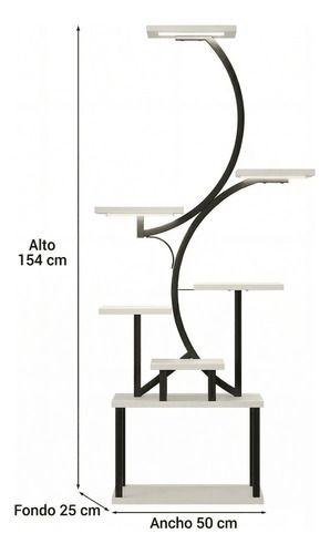 Organizador Repisa Decoración Estante Planta Librero Con Luz Blanco-3