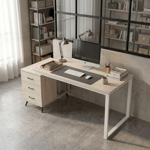 Escritorio Moderno Con Cajoneras 120x60x75cm Para Oficina-7