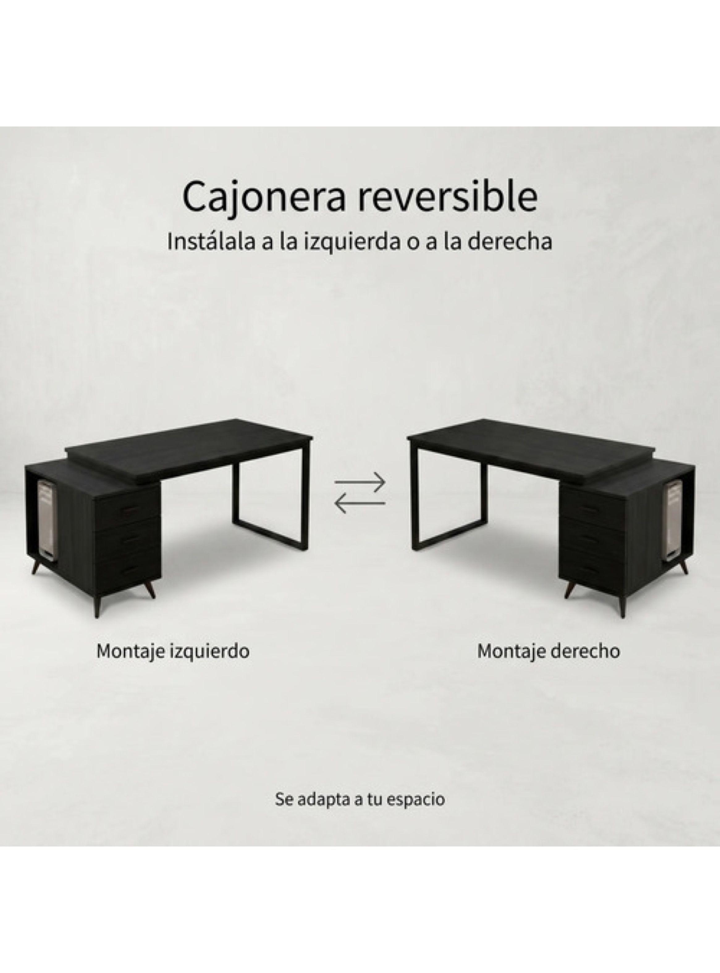 Escritorio Moderno Con Cajoneras 120x60x75cm Para Oficina-3
