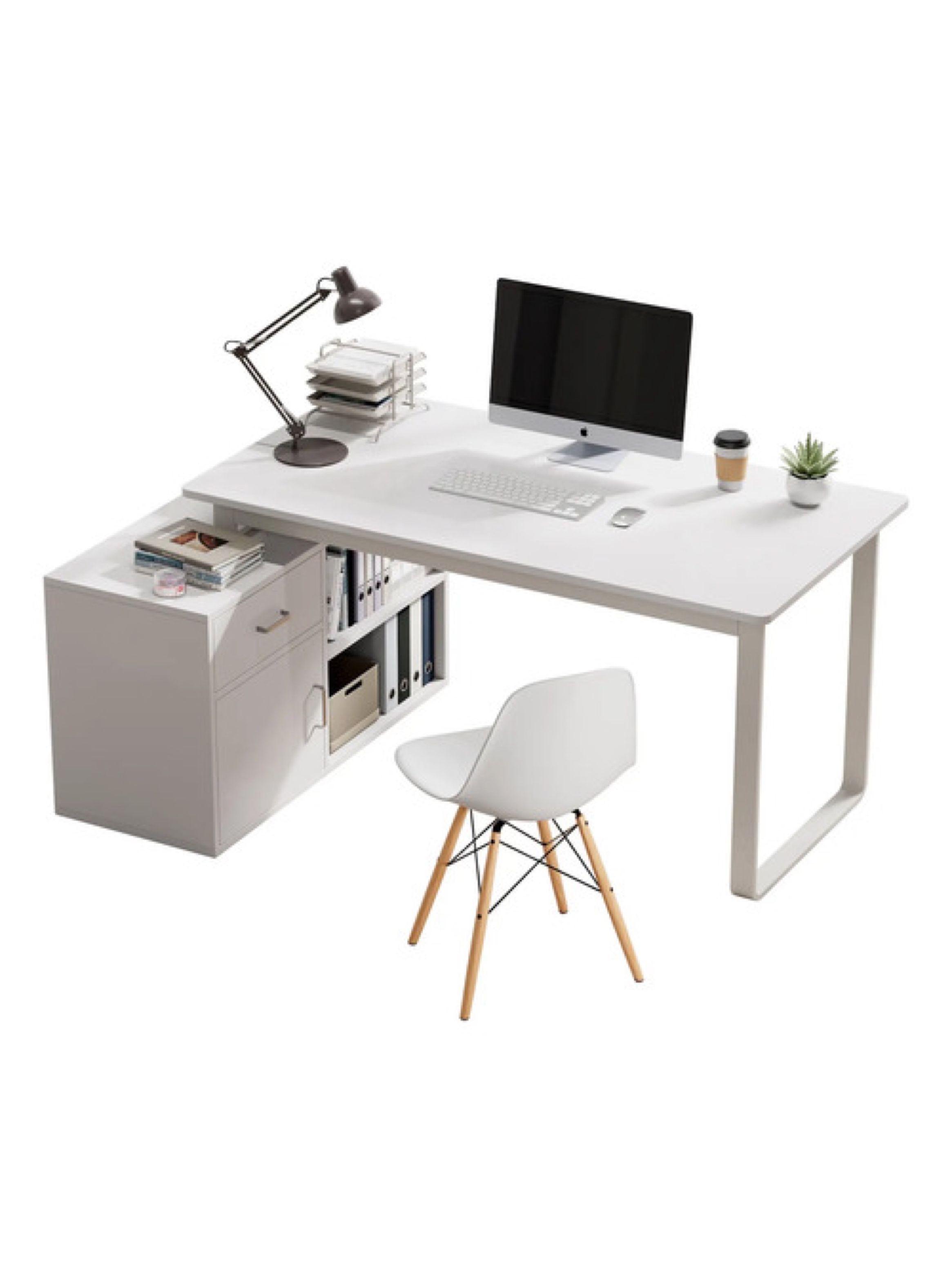 Escritorio Esquinero Forma L 120*75*50 Blanco-1