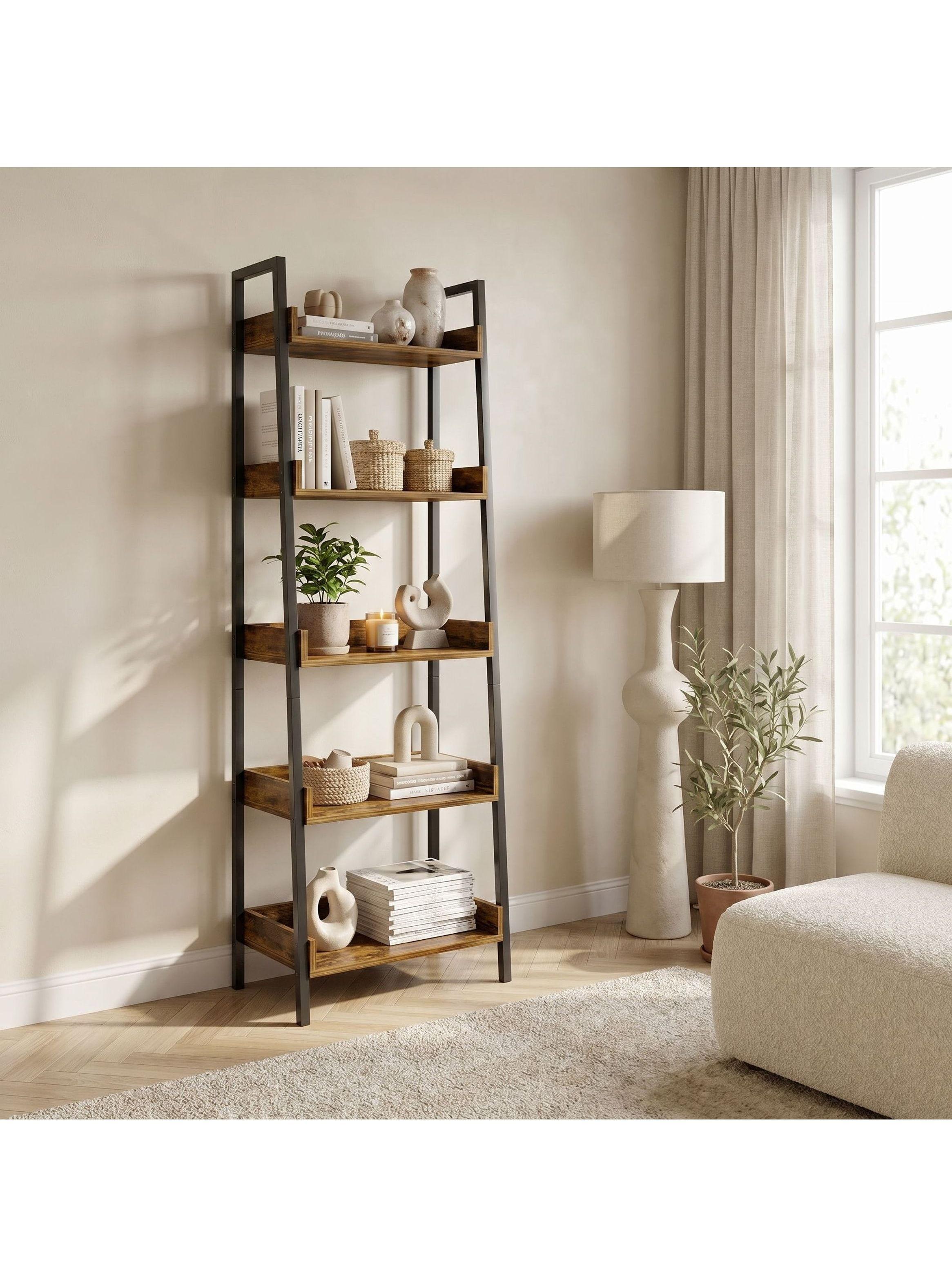 Biblioteca Estante Para Planta Repisa Moderna 160x50 Marrón-0