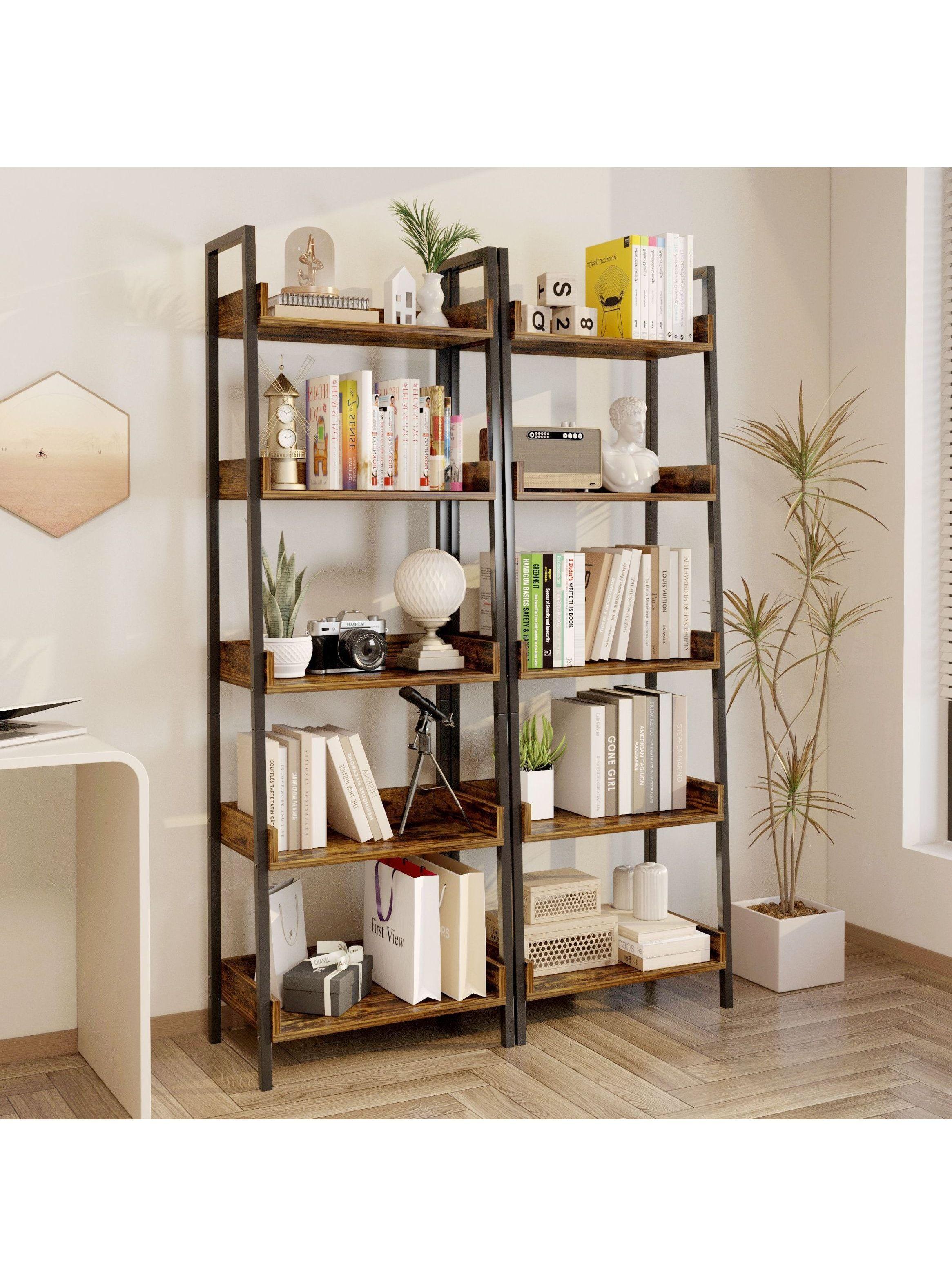 Biblioteca Estante Para Planta Repisa Moderna 160x50 Marrón-1