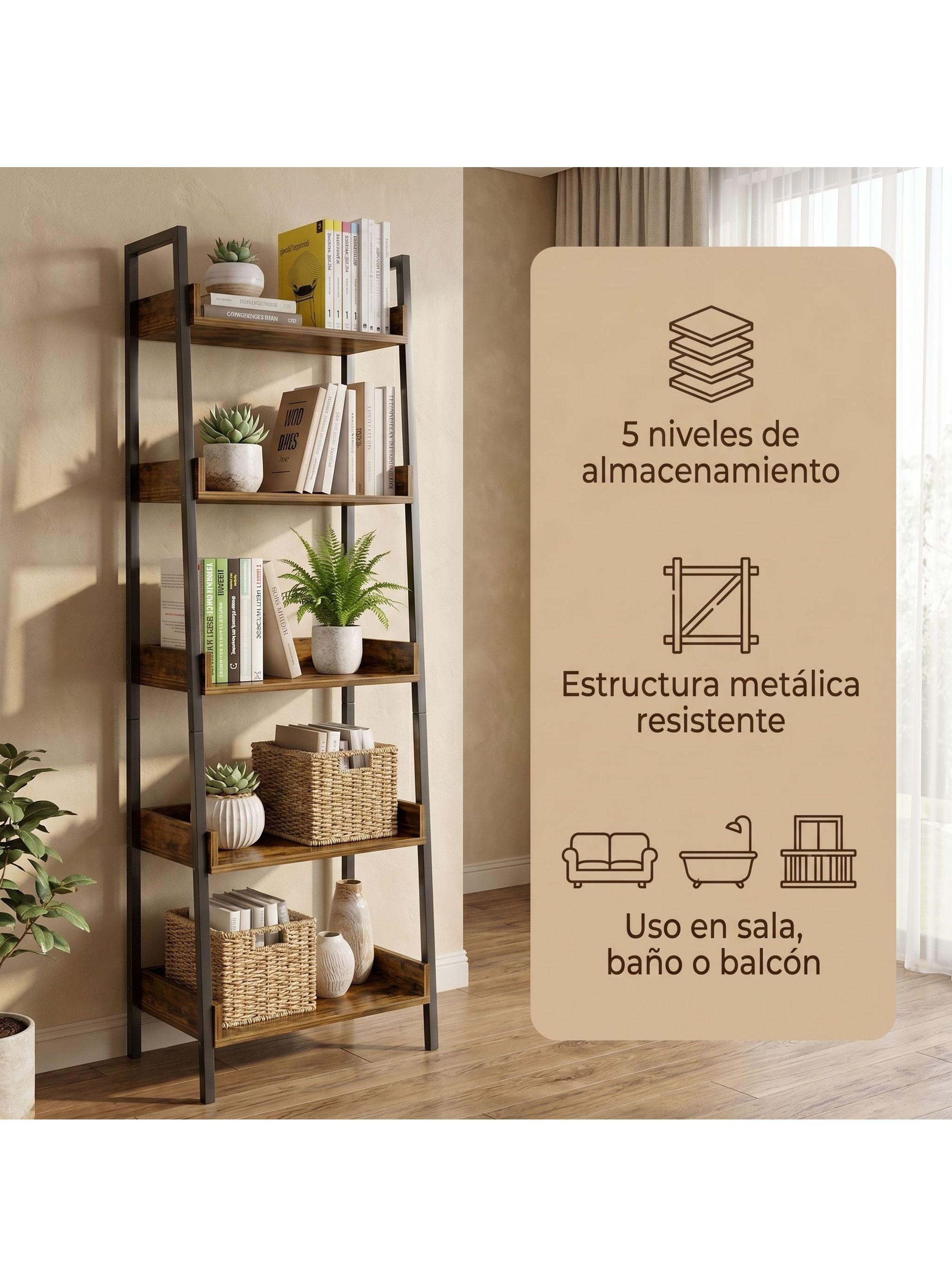 Biblioteca Estante Para Planta Repisa Moderna 160x50 Marrón-2