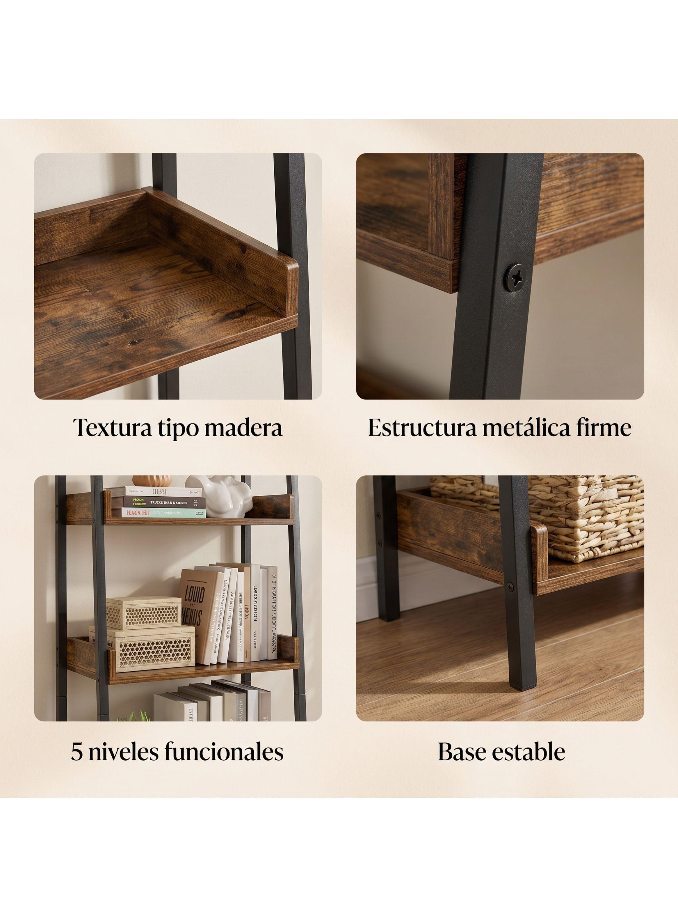 Biblioteca Estante Para Planta Repisa Moderna 160x50 Marrón-4