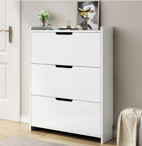 Zapatero Organizador Estante Hall Armario 110 Altox78x17cm Blanco Homer Design-5