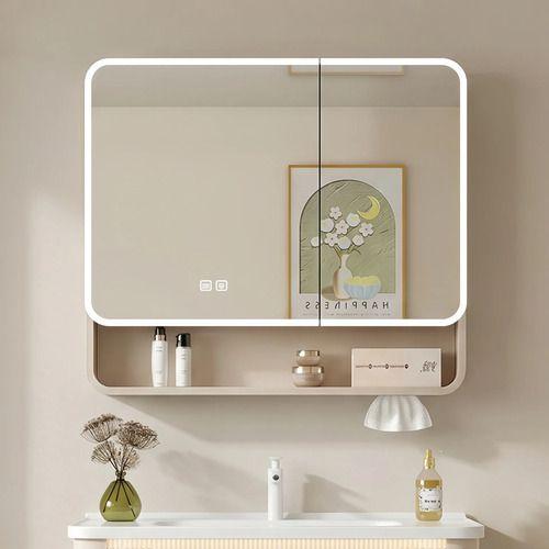 Botiquín Baño Hecho Por Panel Alumunio Con Luz Y Antivaho A Beige-0