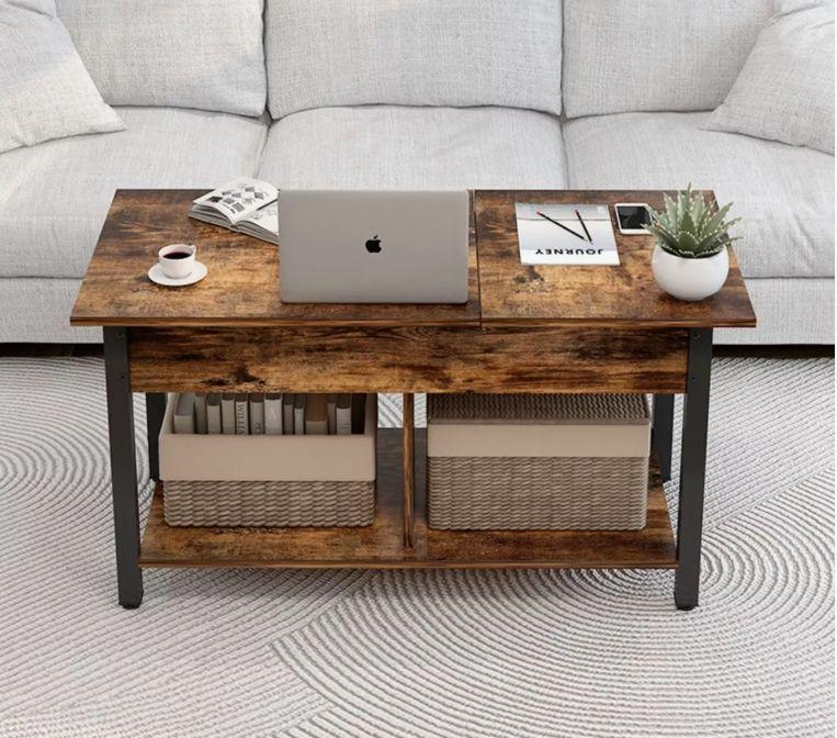 Mesa De Centro Elevable Para Living 110x49x48cm-3