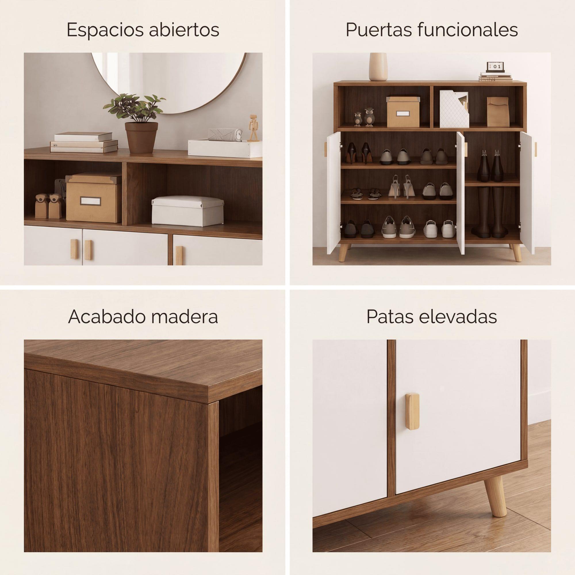 Comoda Vanguardia Velador Zapatero Multiuso Hall Organizador-3