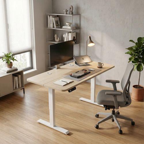 Escritorio Altura Ajustable Eléctrico 120cm Profesional Marrón Claro-5