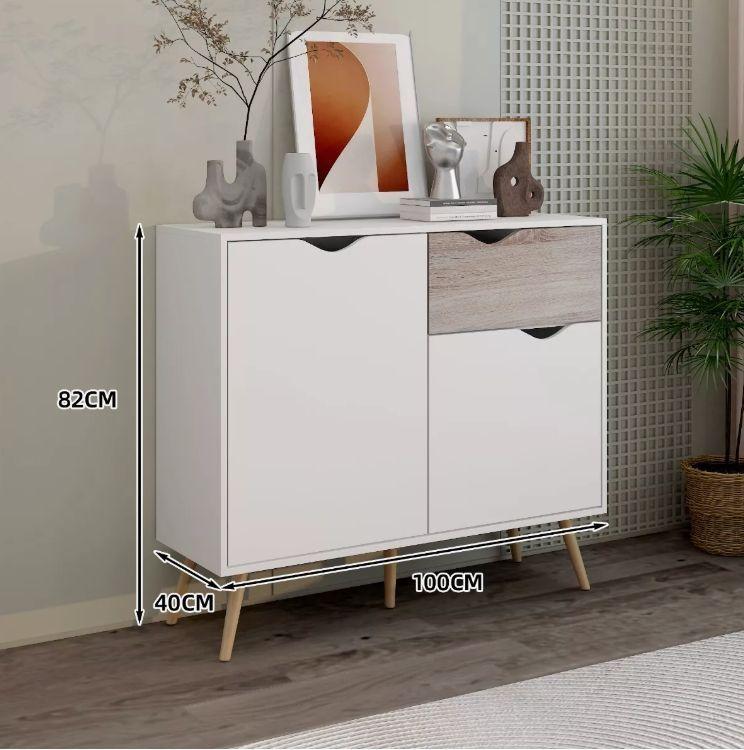 Comoda Velador Con Cajon Homer Design 100*40*82cm Americano-3