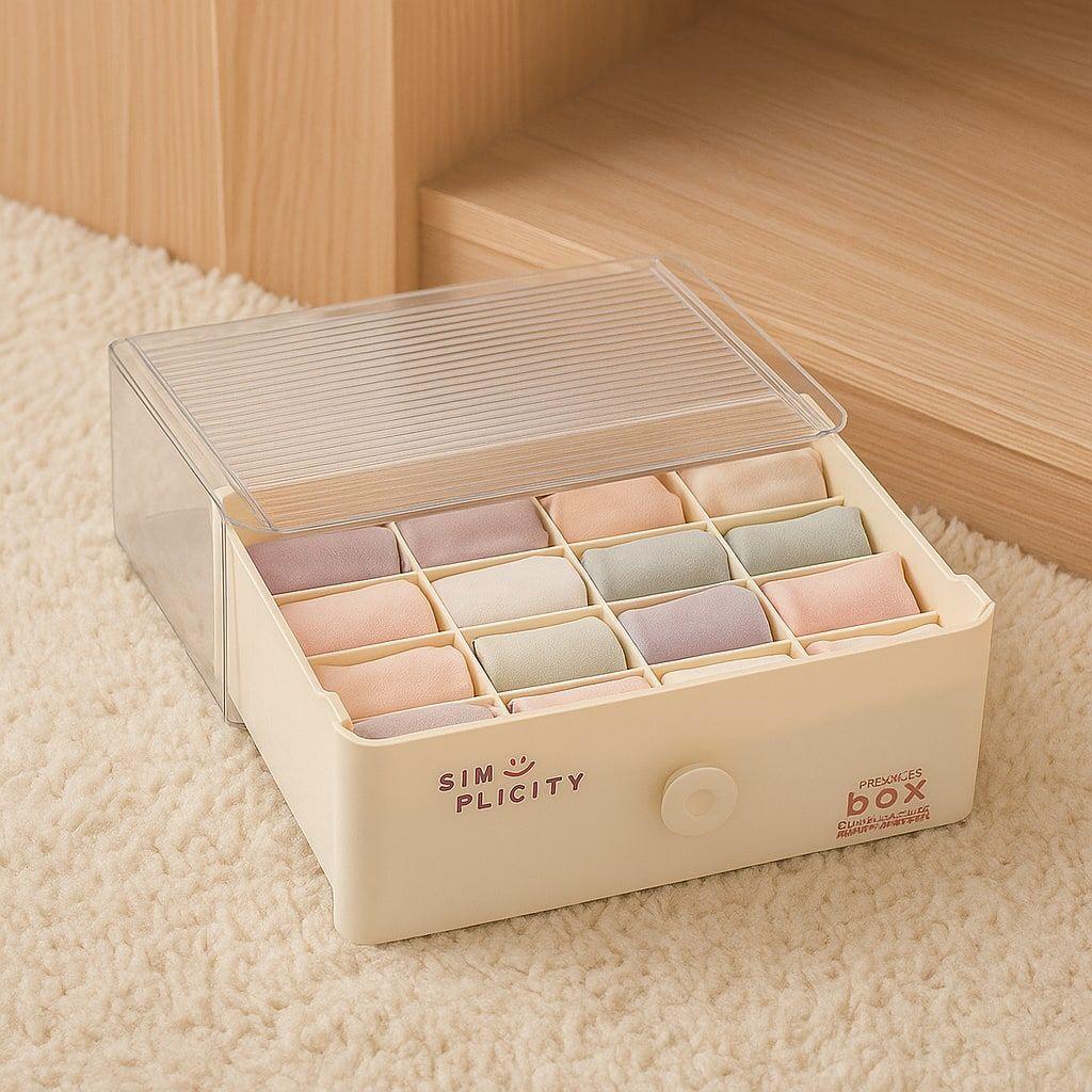 Caja Organizador De Closet Ropa Interior Aplicable Modular 16 Division Para Calzon-2