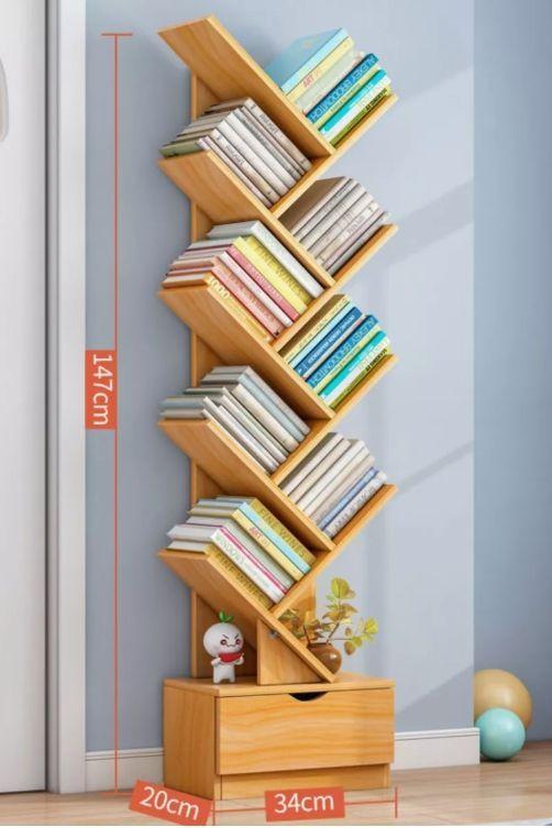 Biblioteca Librero De Arbol Organizador De Libros Alto 120cm-3
