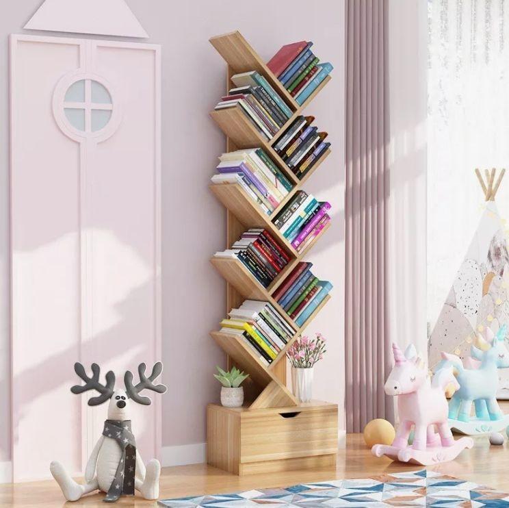 Biblioteca Librero De Arbol Organizador De Libros Alto 120cm-4
