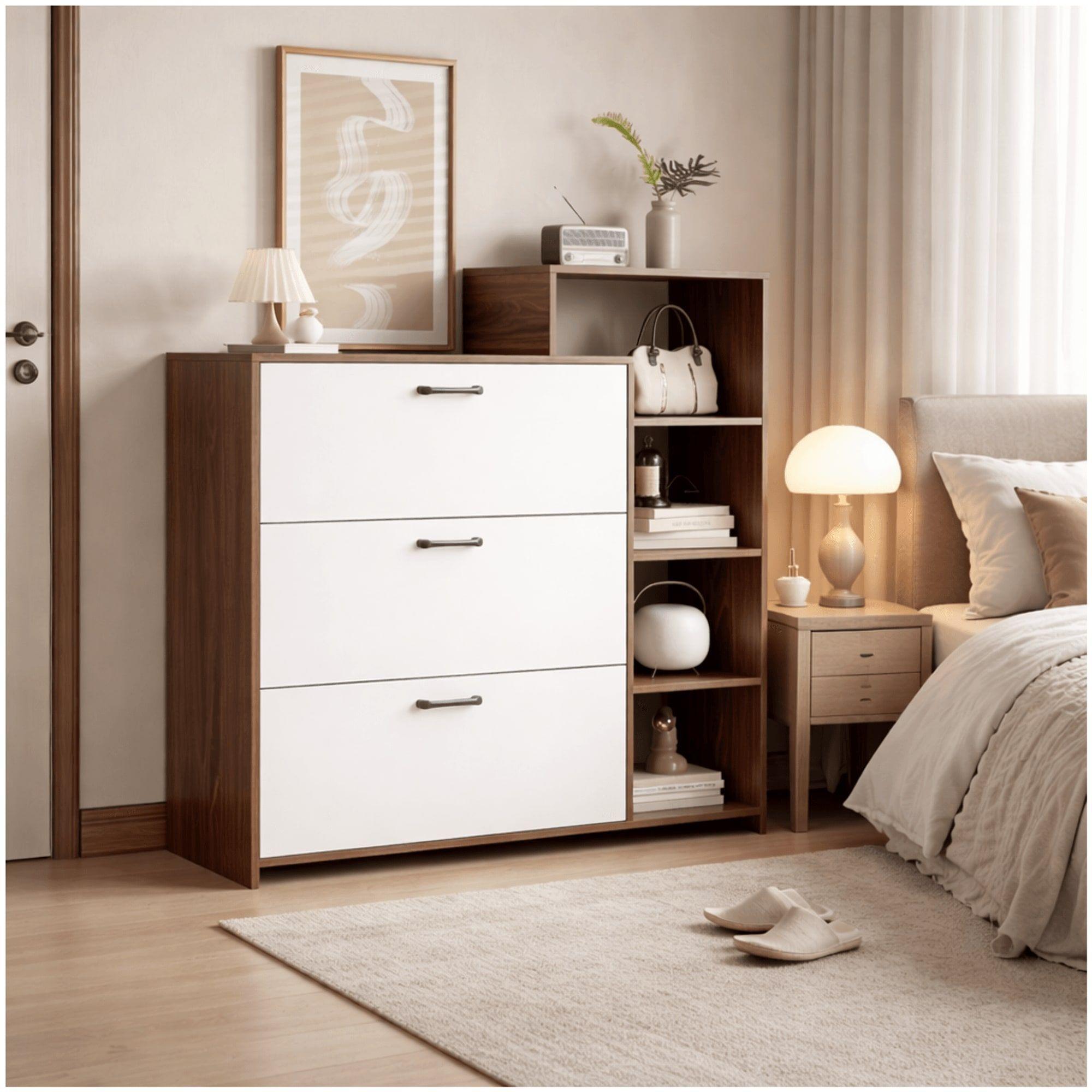 Zapatero Organizdaor Moderno 24 Pares 105x122x24cm Color Marrón-3