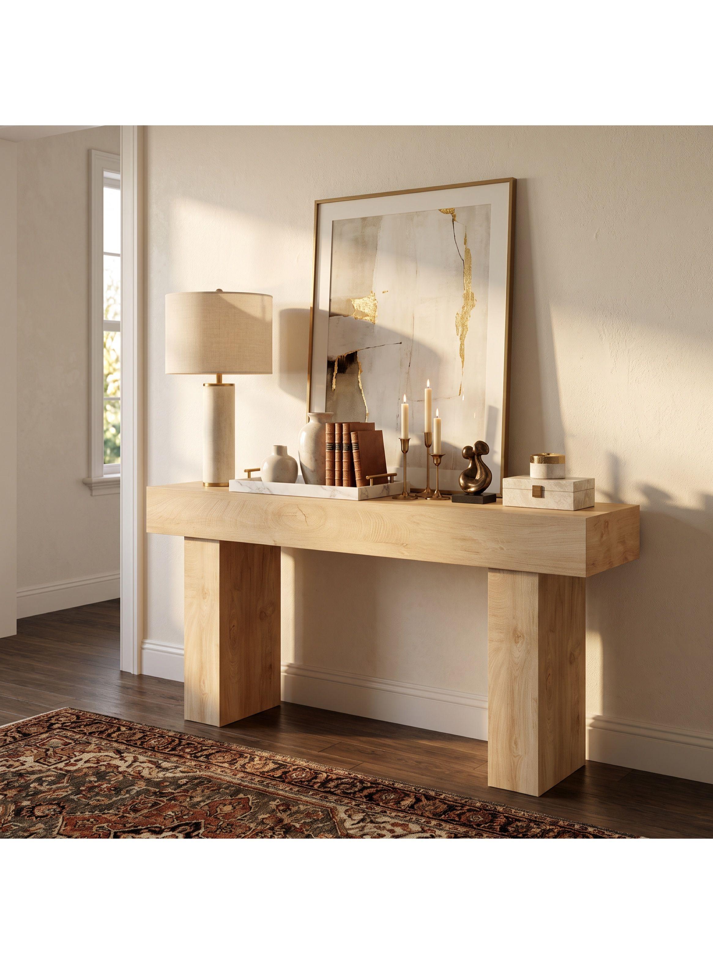 Mesa Lateral Amarante Tipo Arrimo Moderno 160 X 40 X 80 Cm 2025165TP-0