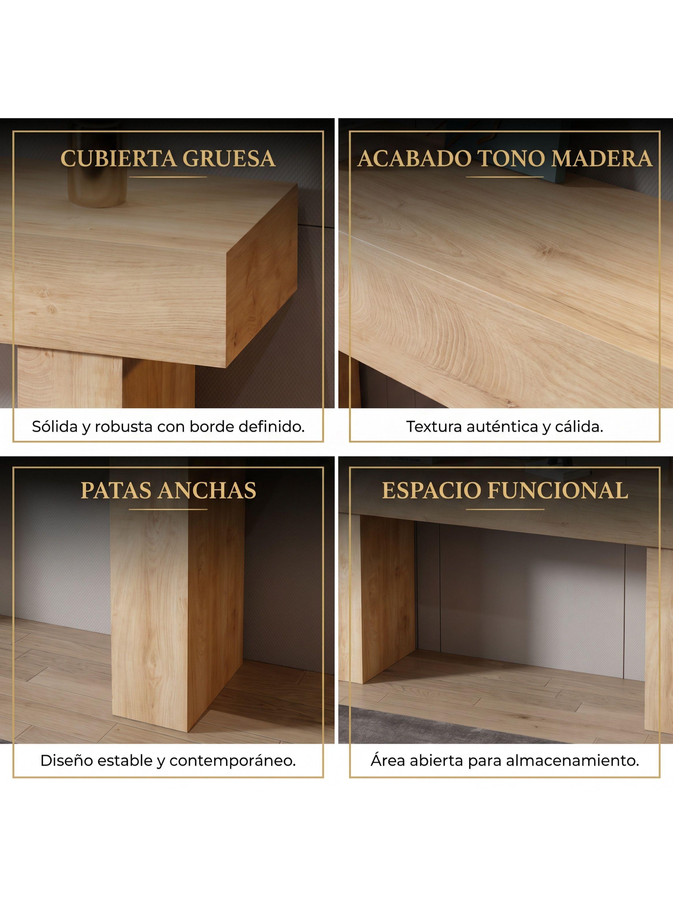 Mesa Lateral Amarante Tipo Arrimo Moderno 160 X 40 X 80 Cm 2025165TP-3