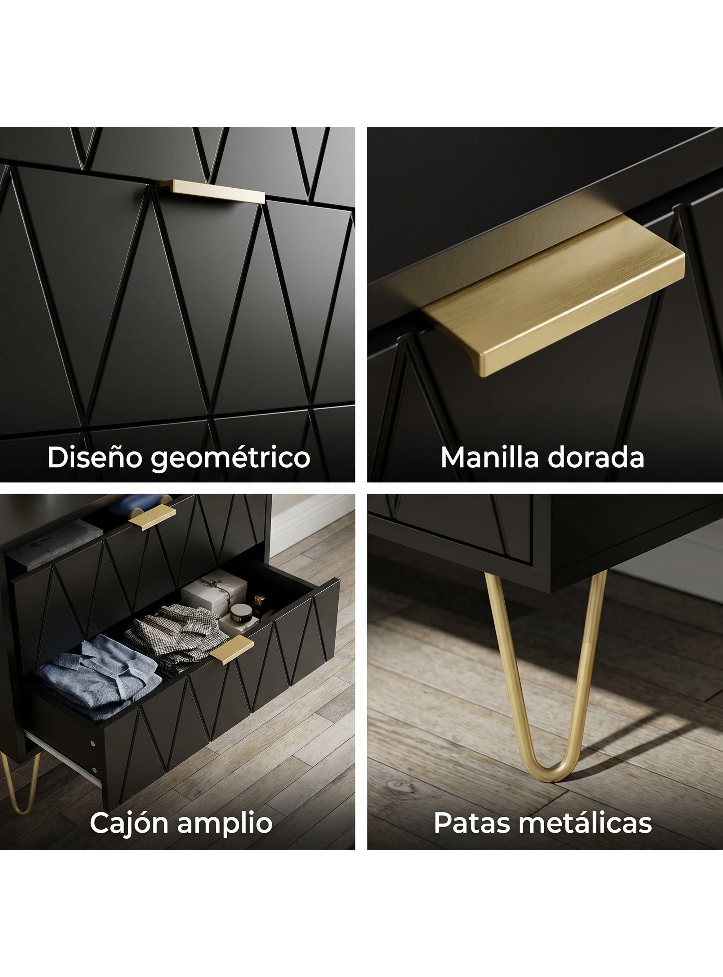 Comoda Zapatero Hall Organizador Diseño Norte Americano Db08 Mate Negro-3