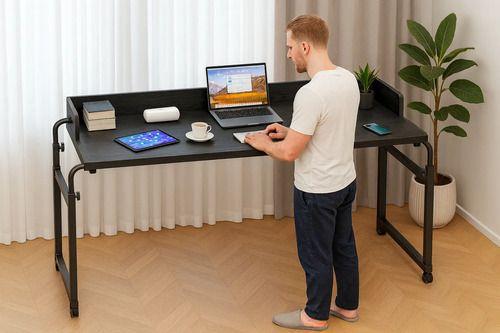 Escritorio Homeoffice Sobre Cama Multifuncional Ajustable Negro-2