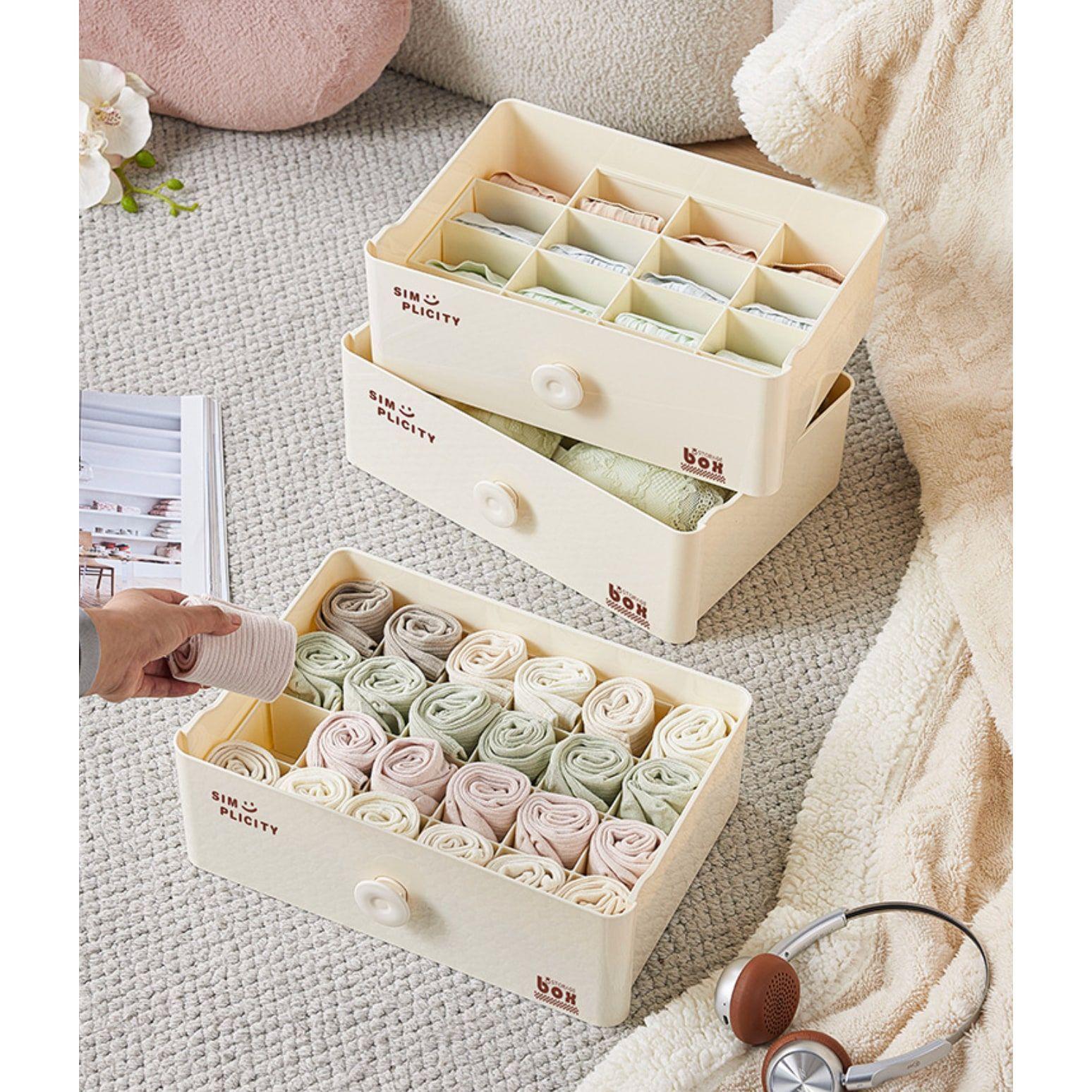 Caja Organizador De Closet Ropa Interior Aplicable Modular Sin Division Para Sosten-4