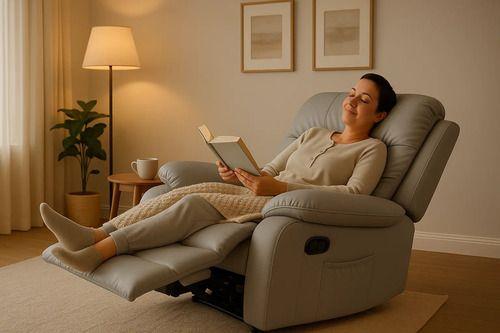 Berger Reclinable Homer Masaje + Reclinable + Calefaccion Gris-0