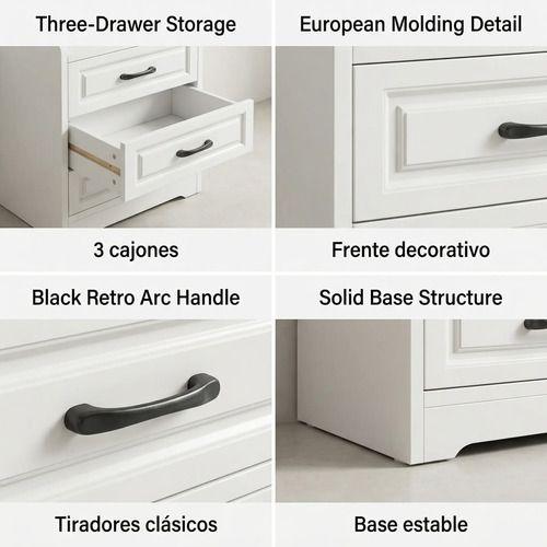 Velador 3 Niveles Con Cajones Homer Design 40*36*49-4