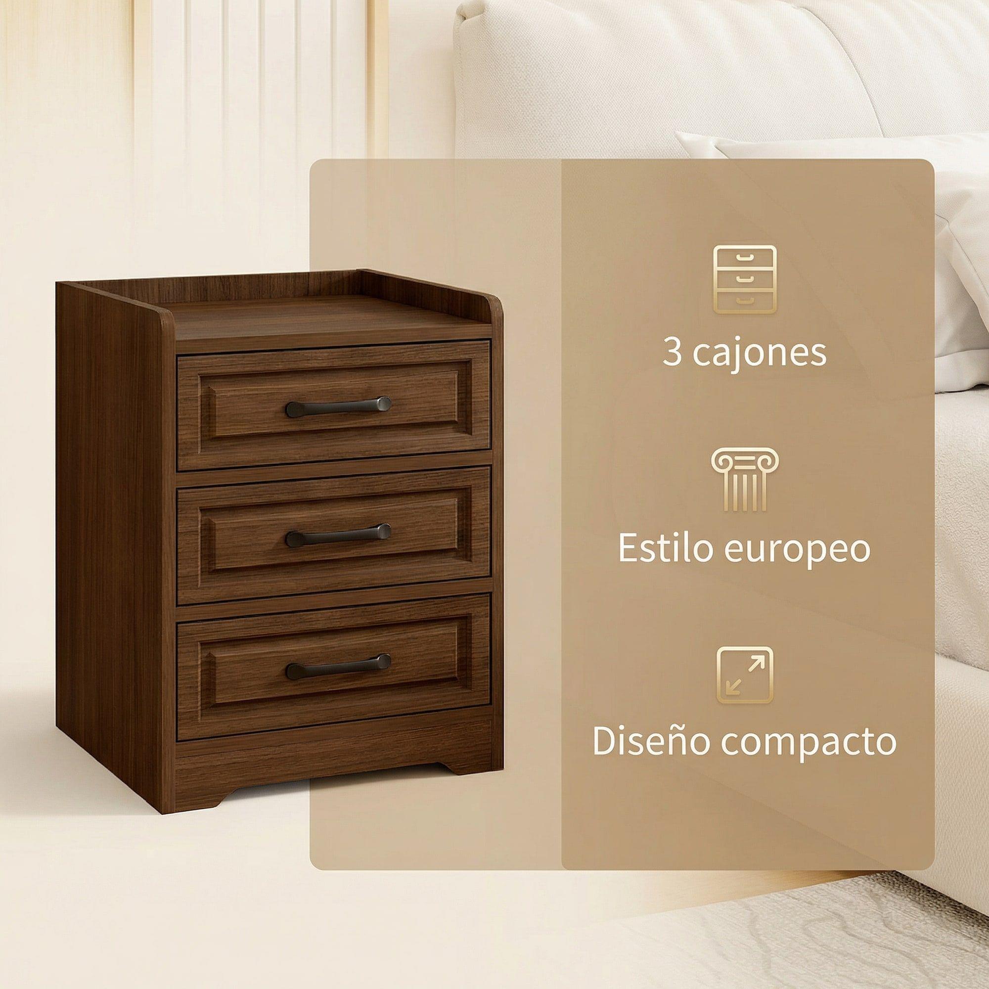 Velador 3 Niveles Con Cajones Homer Design 40*36*49-2